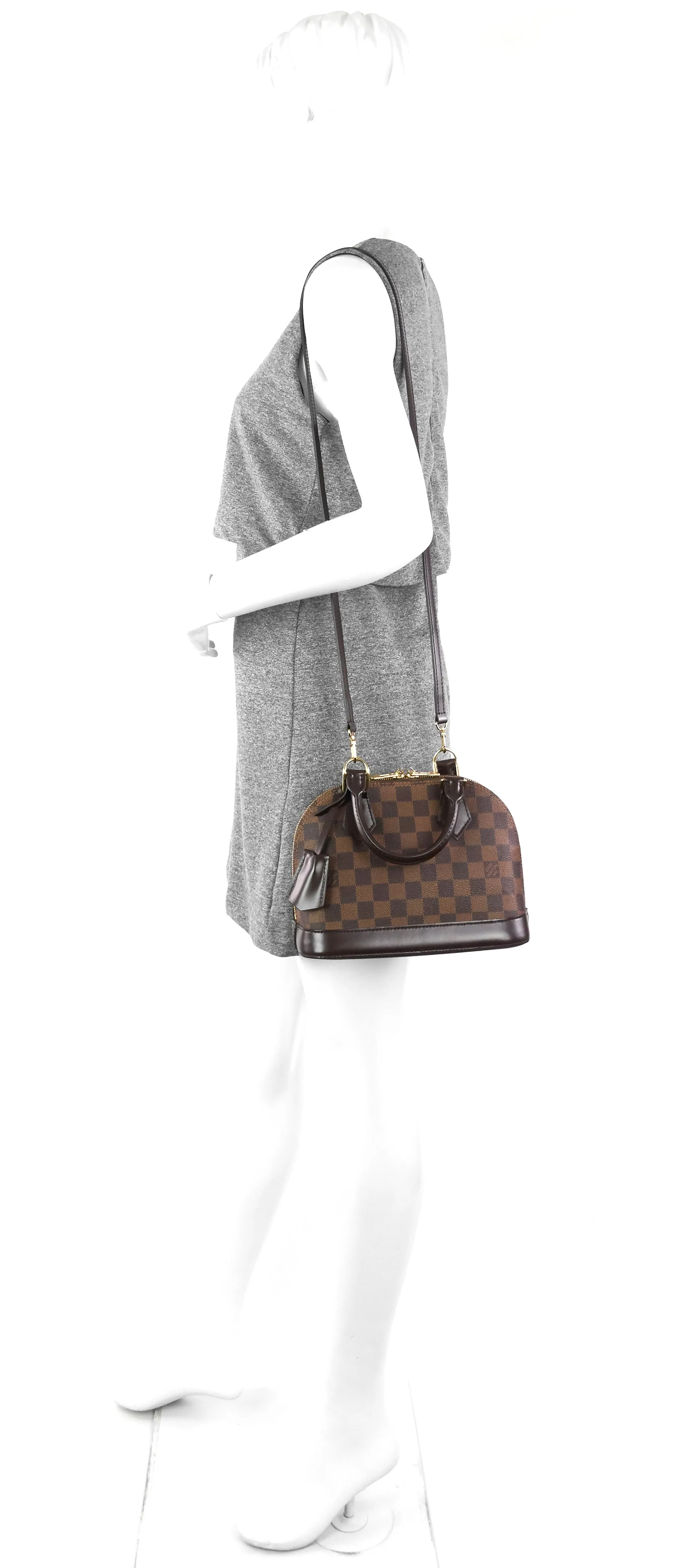 Alma BB Damier Ebene Canvas Handbag