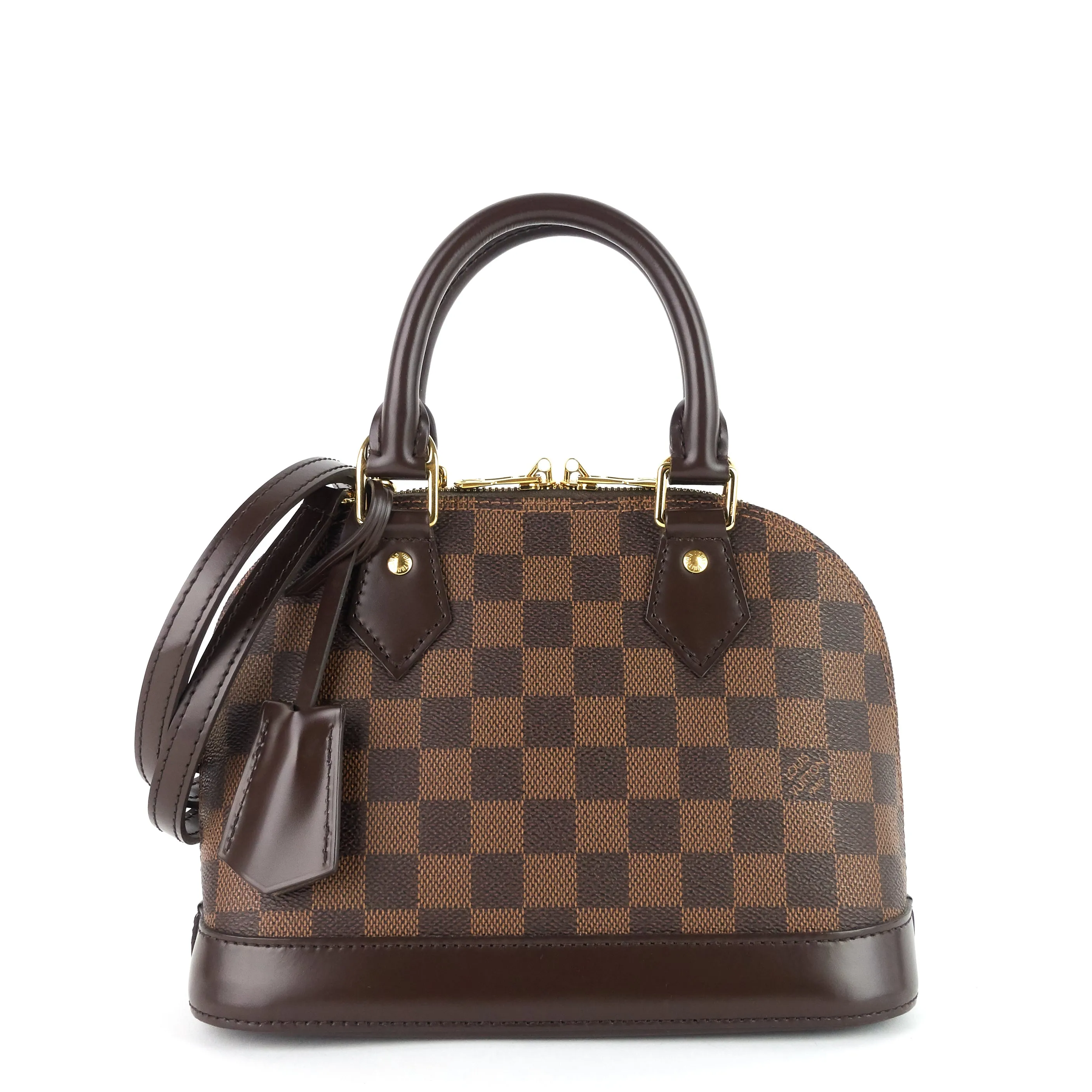 Alma BB Damier Ebene Canvas Handbag