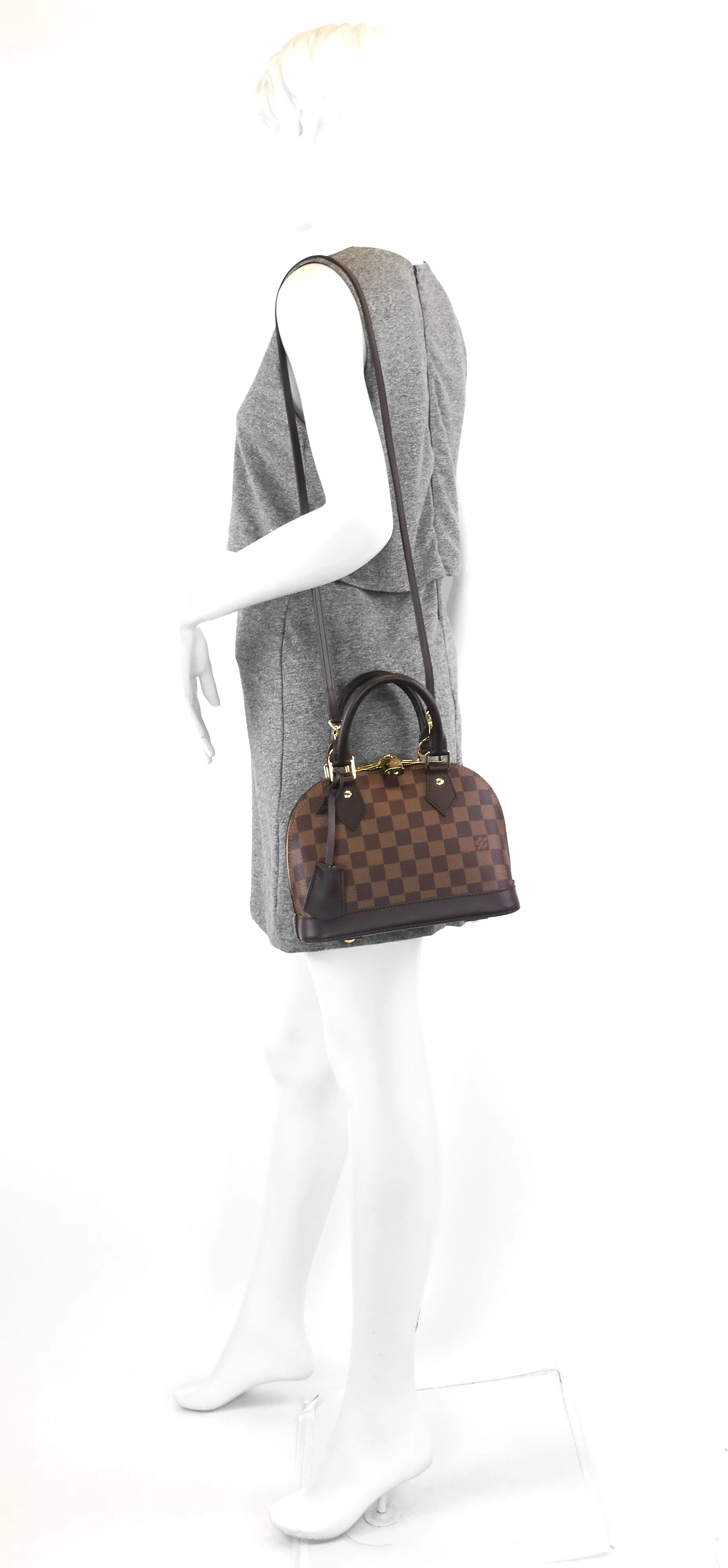 Alma BB Damier Ebene Canvas Handbag