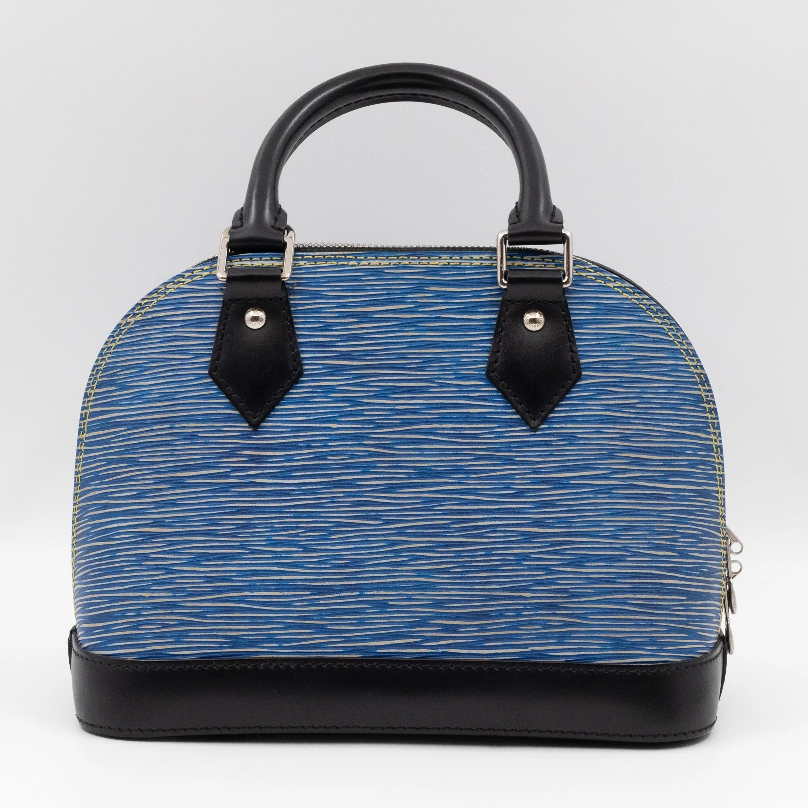 Alma BB Epi Leather Denim Blue Black