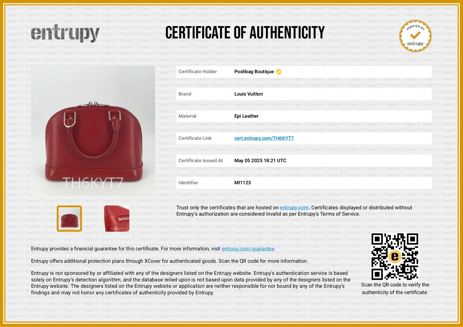 Alma BB Epi Leather Handbag