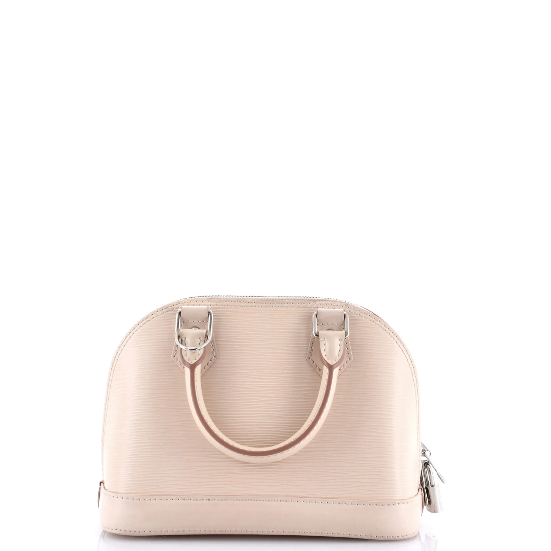 Alma Handbag Epi Leather with Logo Jacquard Strap BB
