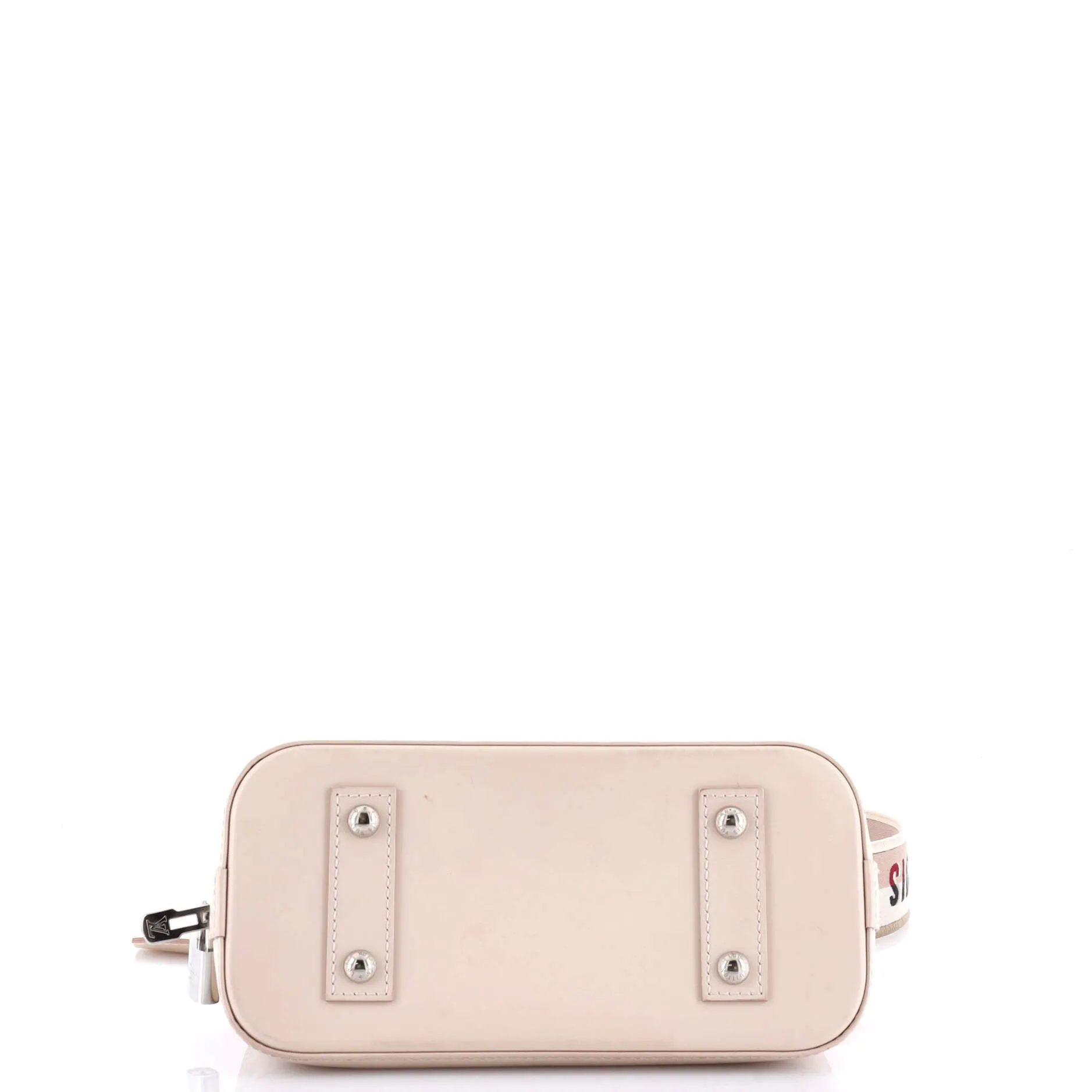 Alma Handbag Epi Leather with Logo Jacquard Strap BB