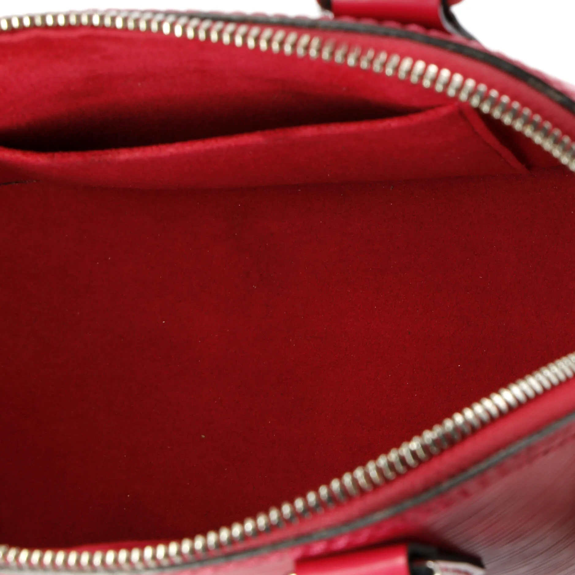 Alma Handbag Epi Leather with Logo Jacquard Strap BB