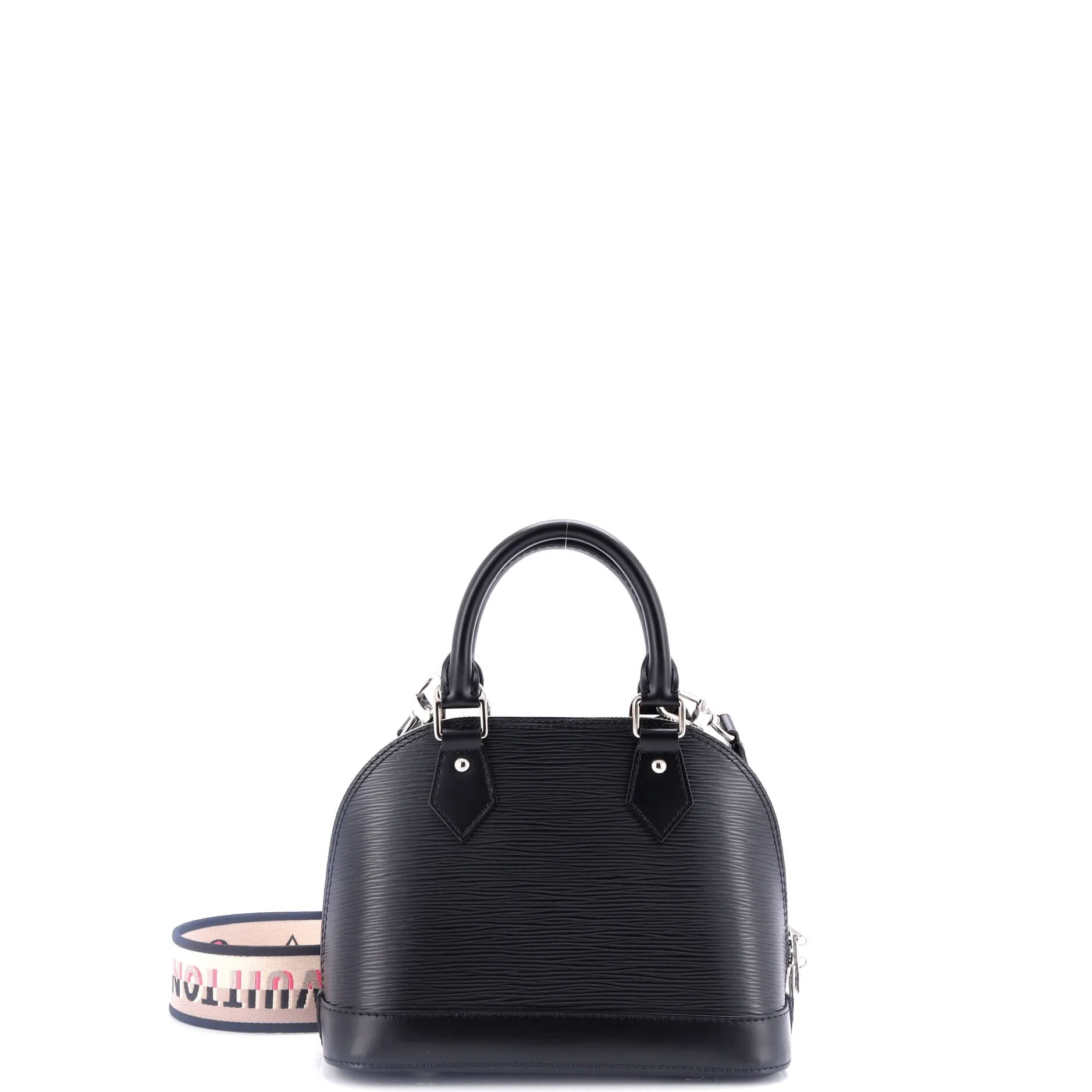 Alma Handbag Epi Leather with Logo Jacquard Strap BB