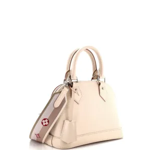 Alma Handbag Epi Leather with Logo Jacquard Strap BB