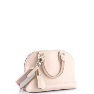Alma Handbag Epi Leather with Logo Jacquard Strap BB