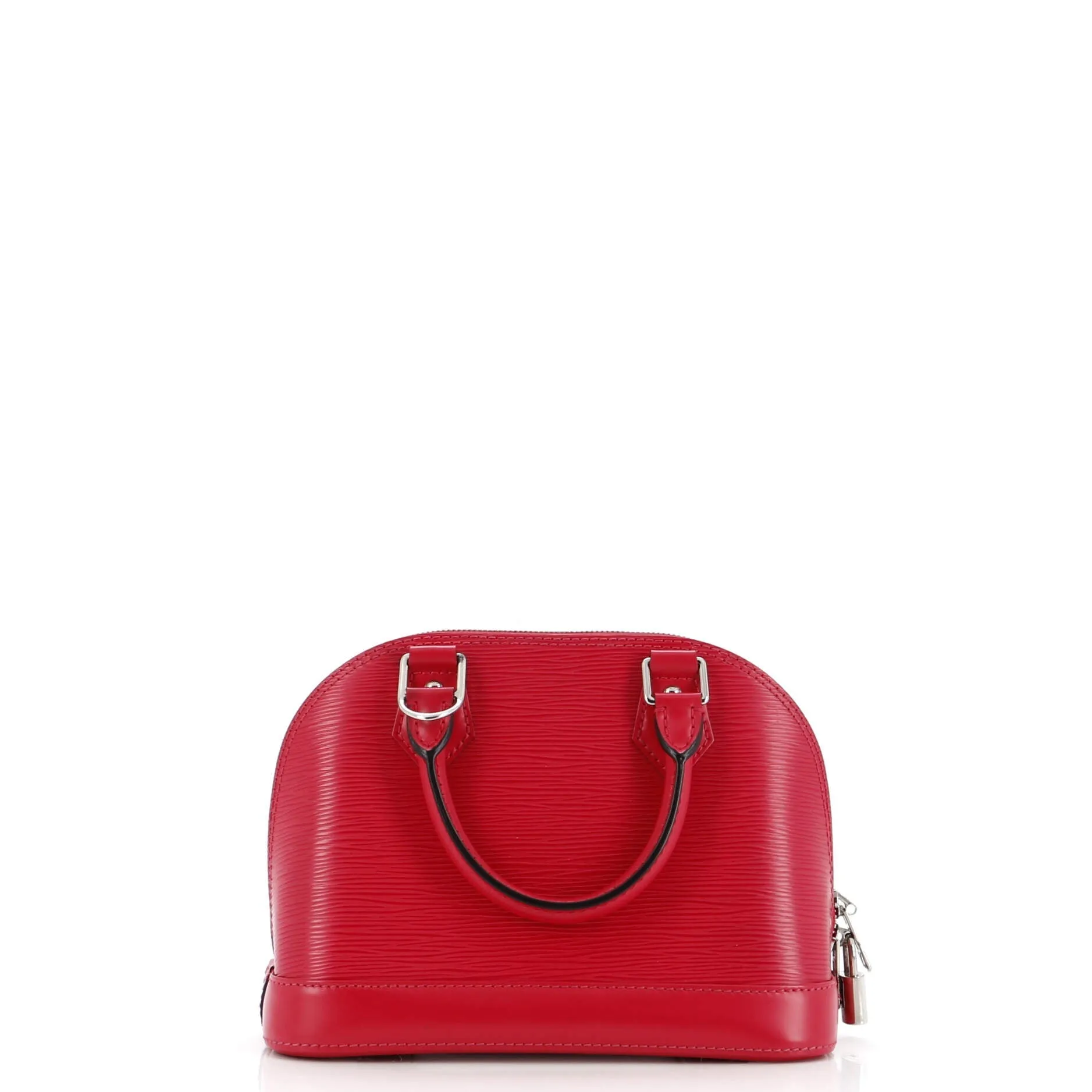 Alma Handbag Epi Leather with Logo Jacquard Strap BB