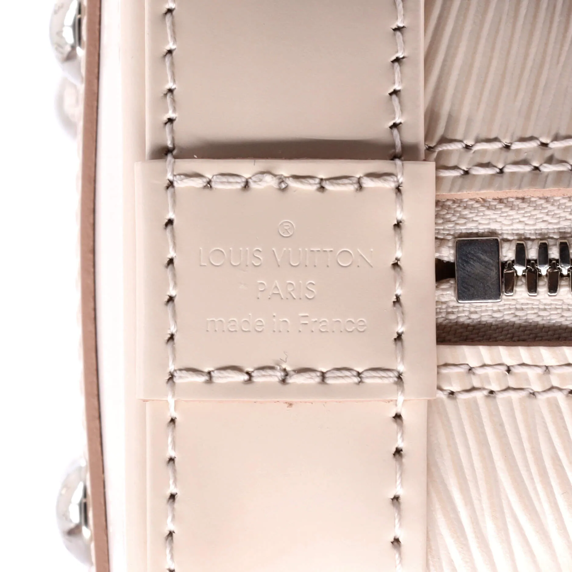 Alma Handbag Epi Leather with Logo Jacquard Strap BB
