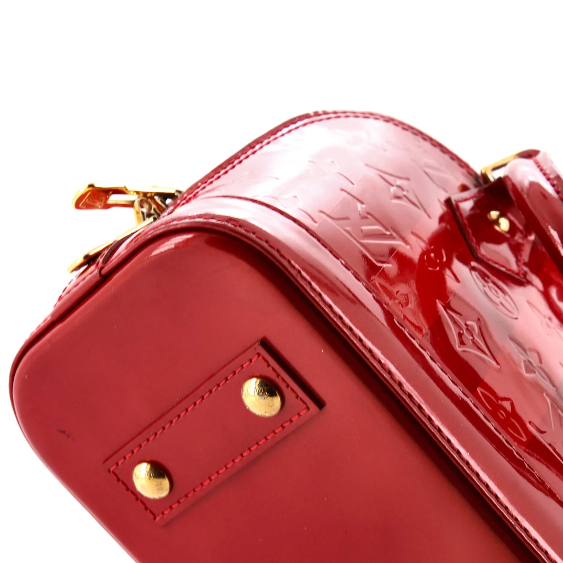Alma Handbag Limited Edition Monogram Vernis Rayures BB