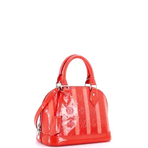 Alma Handbag Limited Edition Monogram Vernis Rayures BB