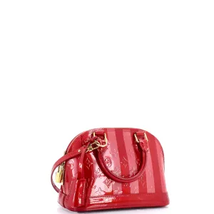 Alma Handbag Limited Edition Monogram Vernis Rayures BB