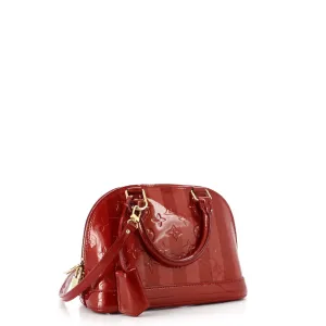 Alma Handbag Limited Edition Monogram Vernis Rayures BB