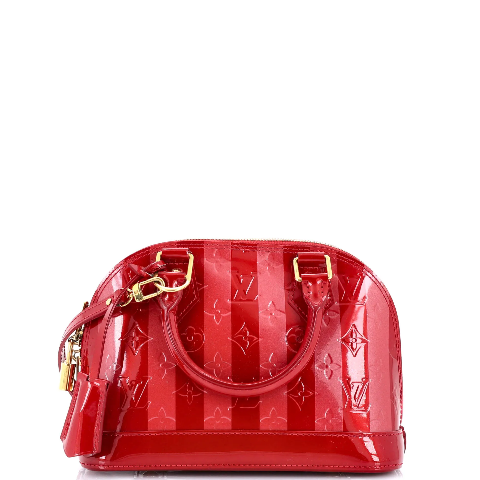Alma Handbag Limited Edition Monogram Vernis Rayures BB