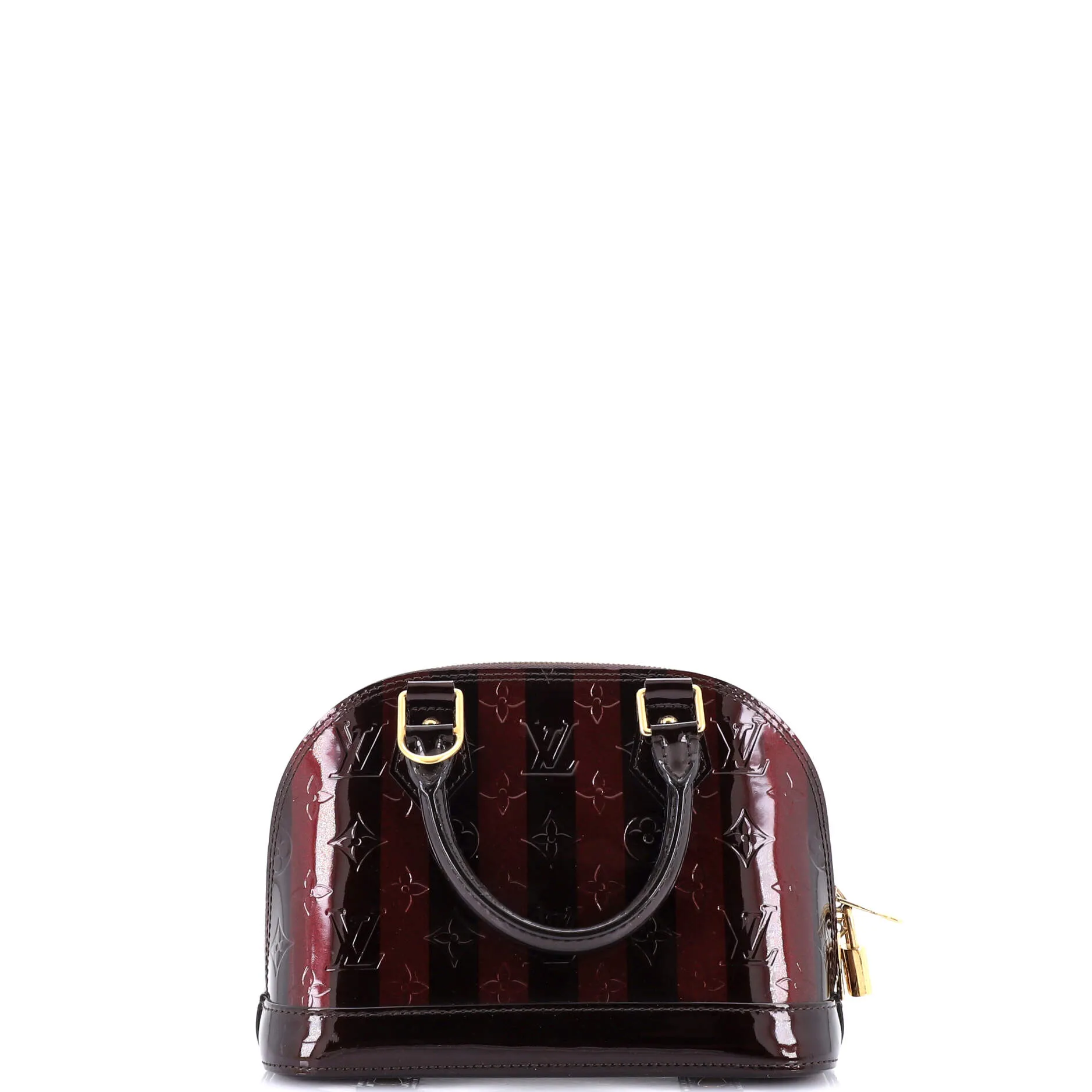Alma Handbag Limited Edition Monogram Vernis Rayures BB