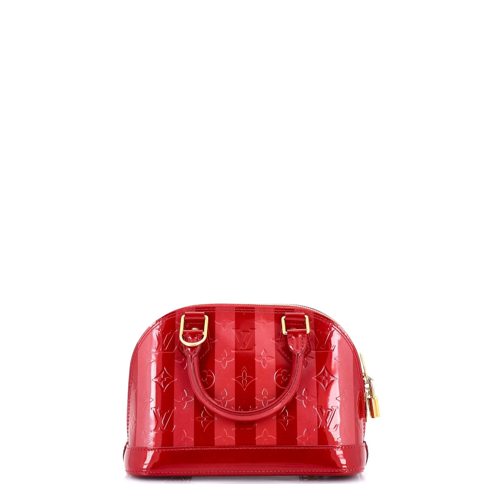 Alma Handbag Limited Edition Monogram Vernis Rayures BB