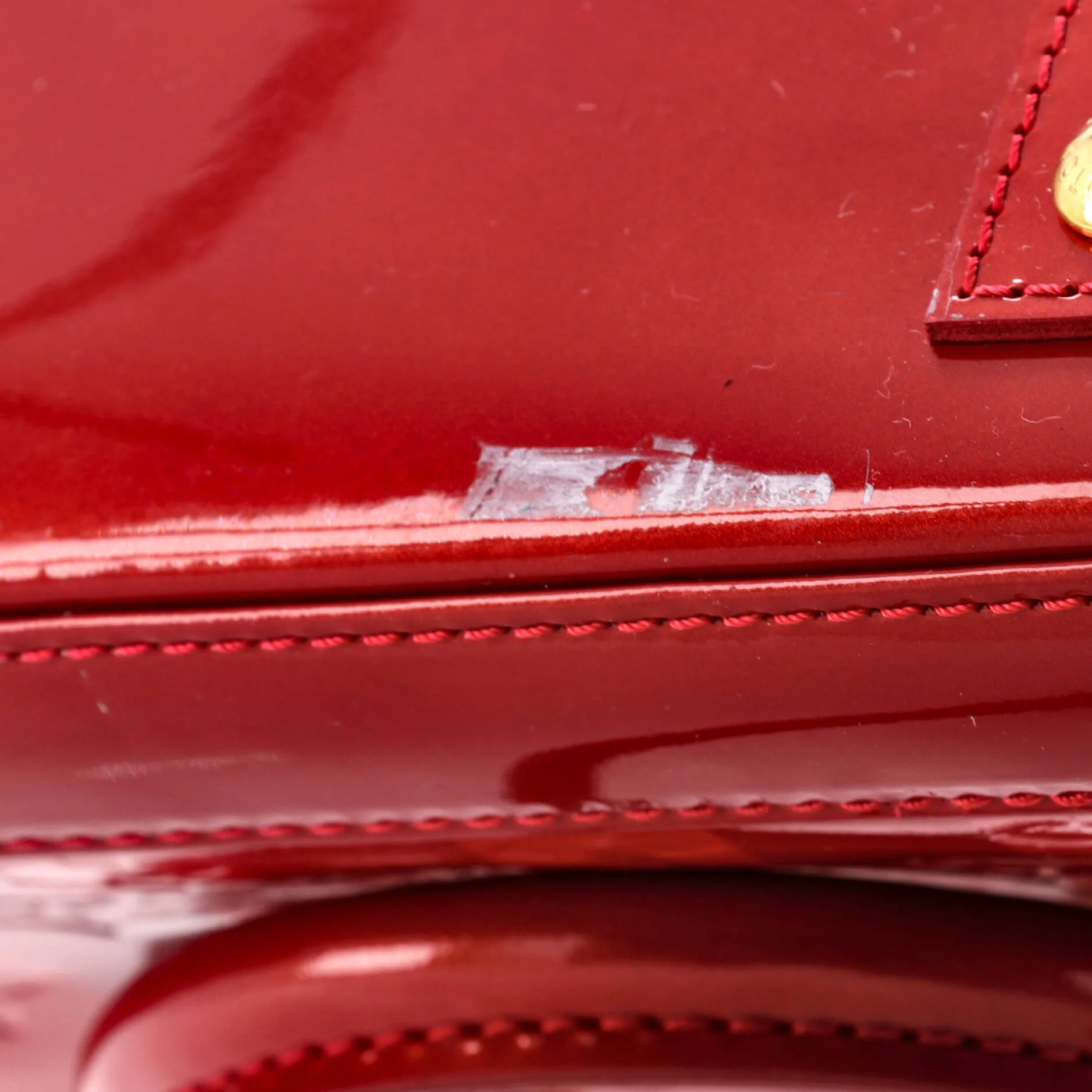 Alma Handbag Limited Edition Monogram Vernis Rayures BB