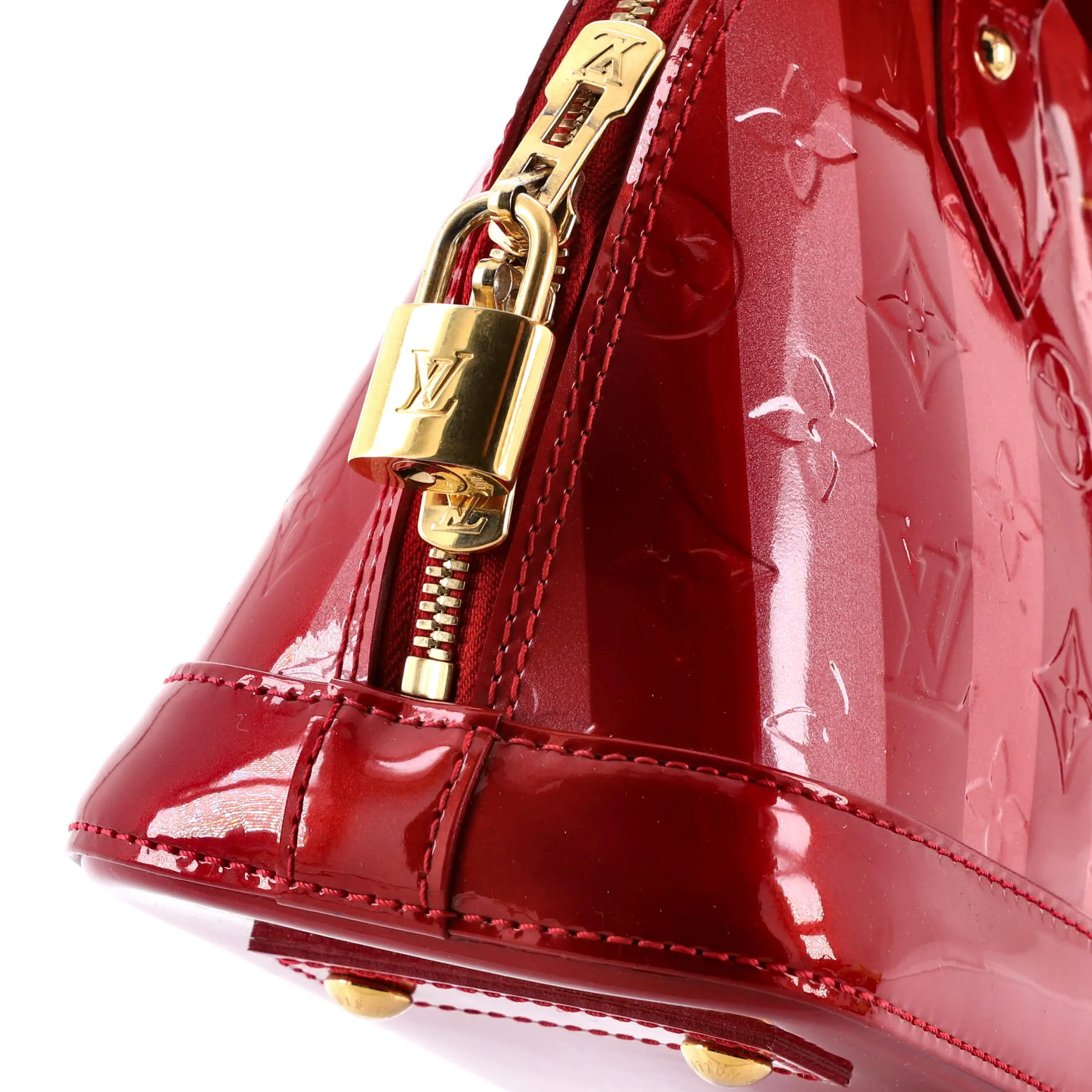 Alma Handbag Limited Edition Monogram Vernis Rayures BB