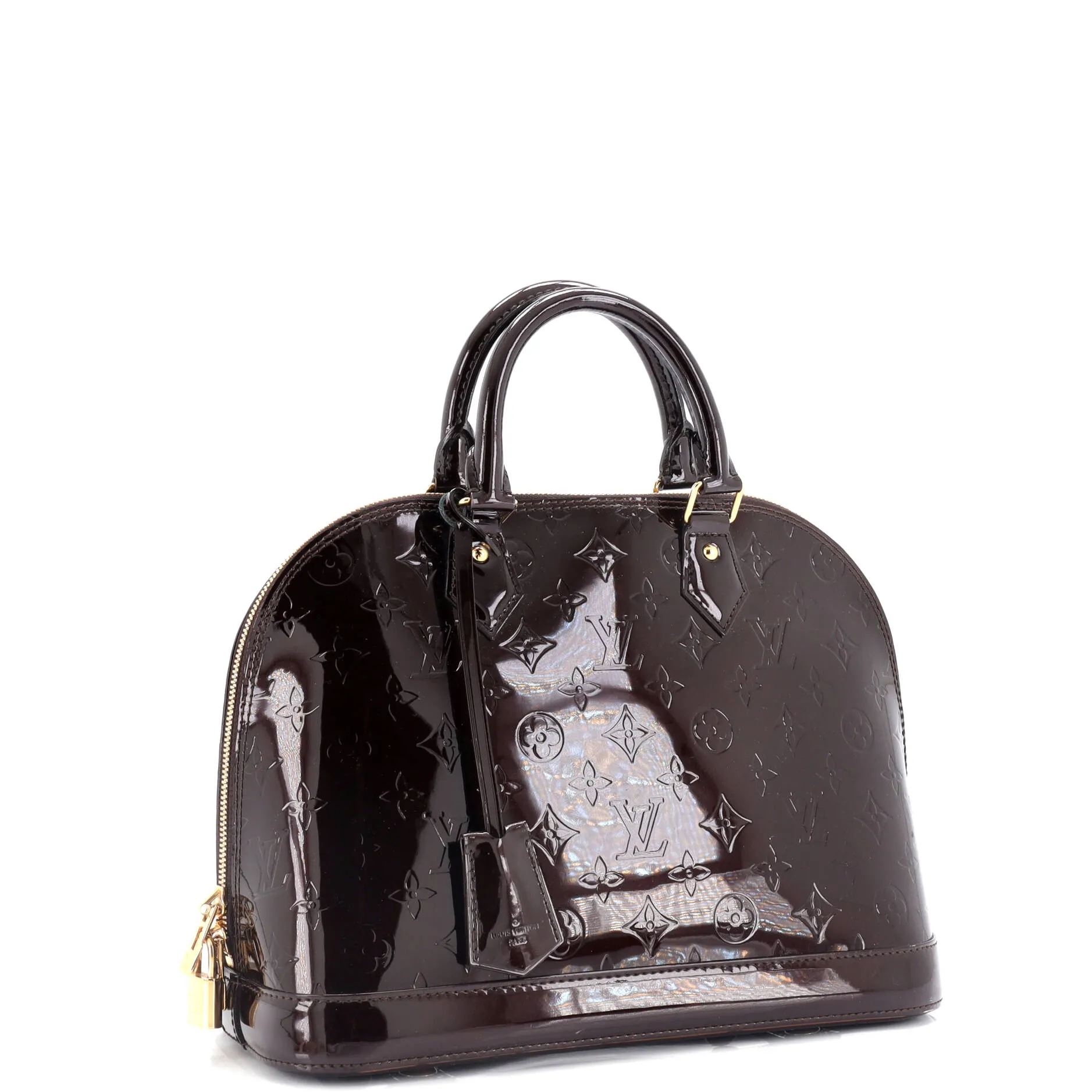 Alma Handbag Monogram Vernis PM