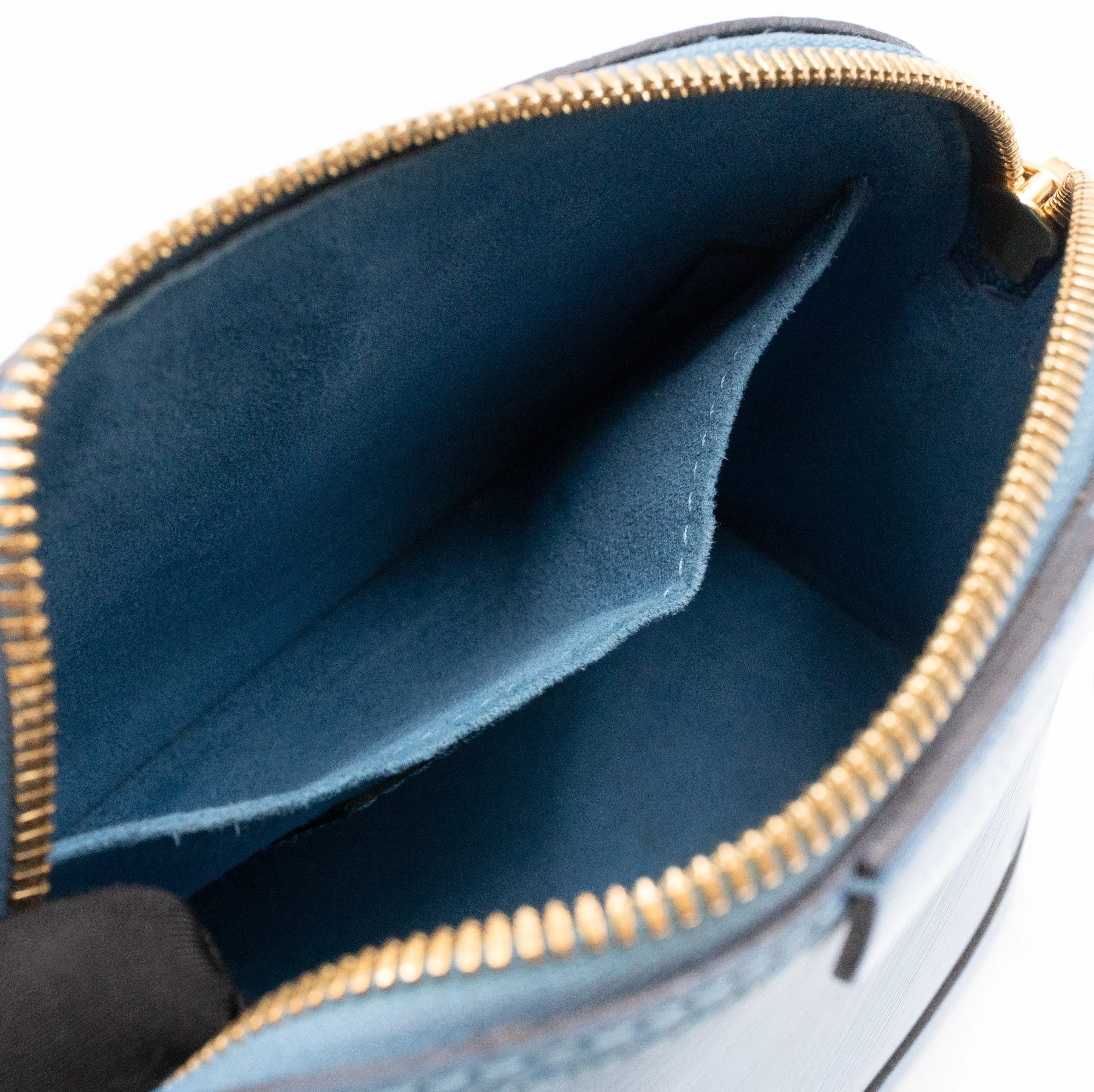 Alma Mini Chain Epi Leather Bleuet