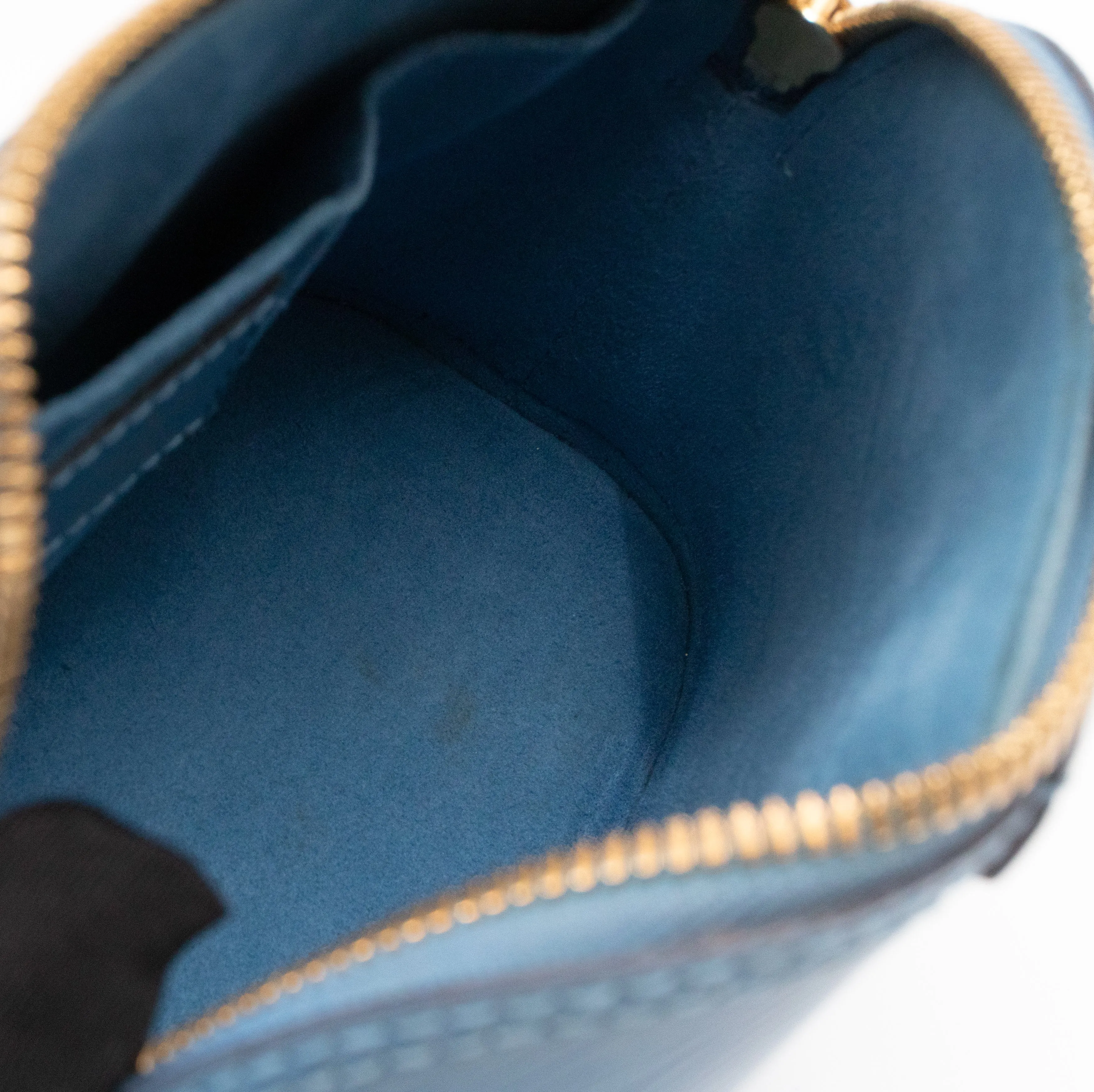 Alma Mini Chain Epi Leather Bleuet