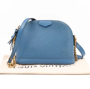 Alma Mini Chain Epi Leather Bleuet