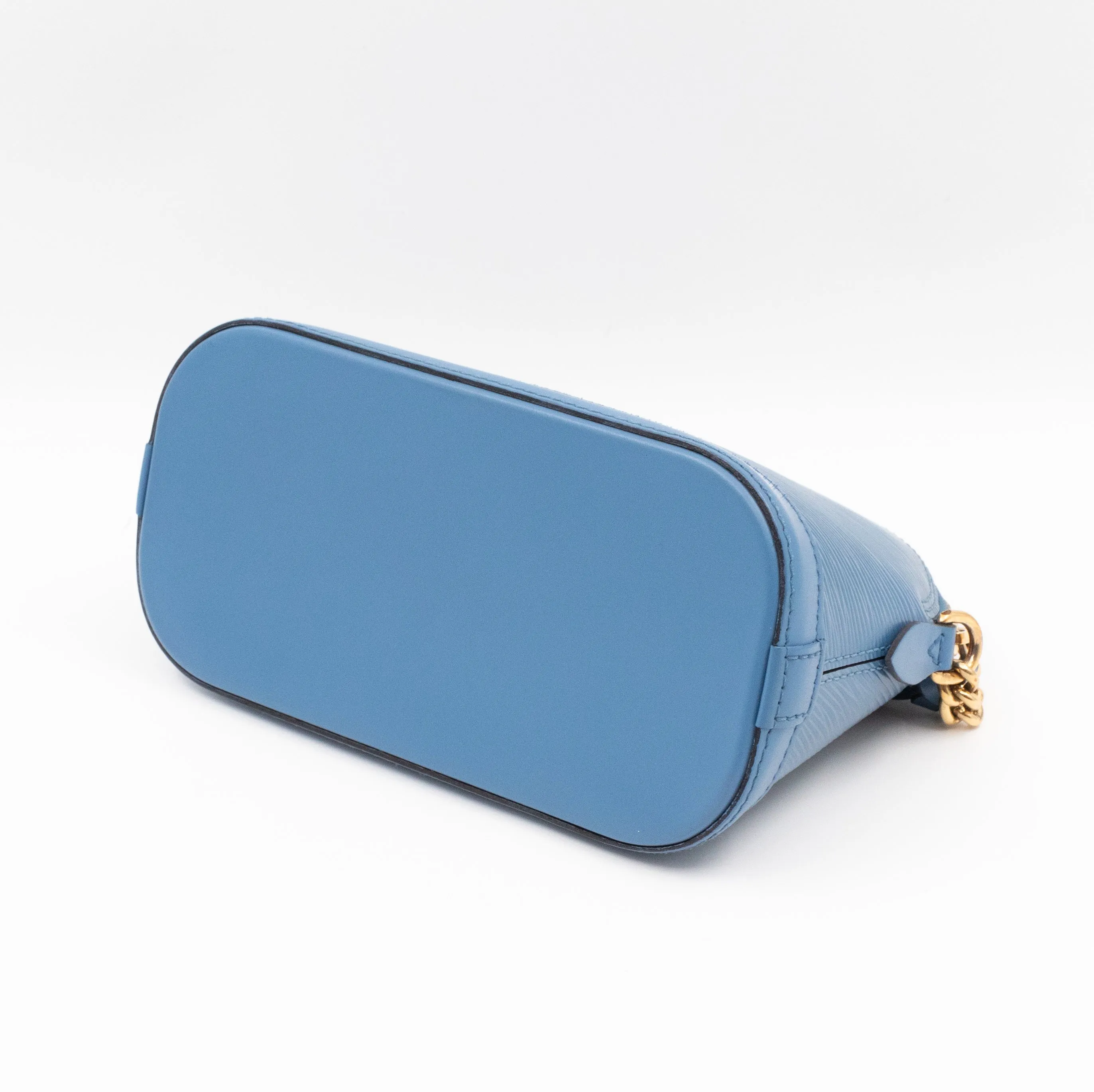 Alma Mini Chain Epi Leather Bleuet
