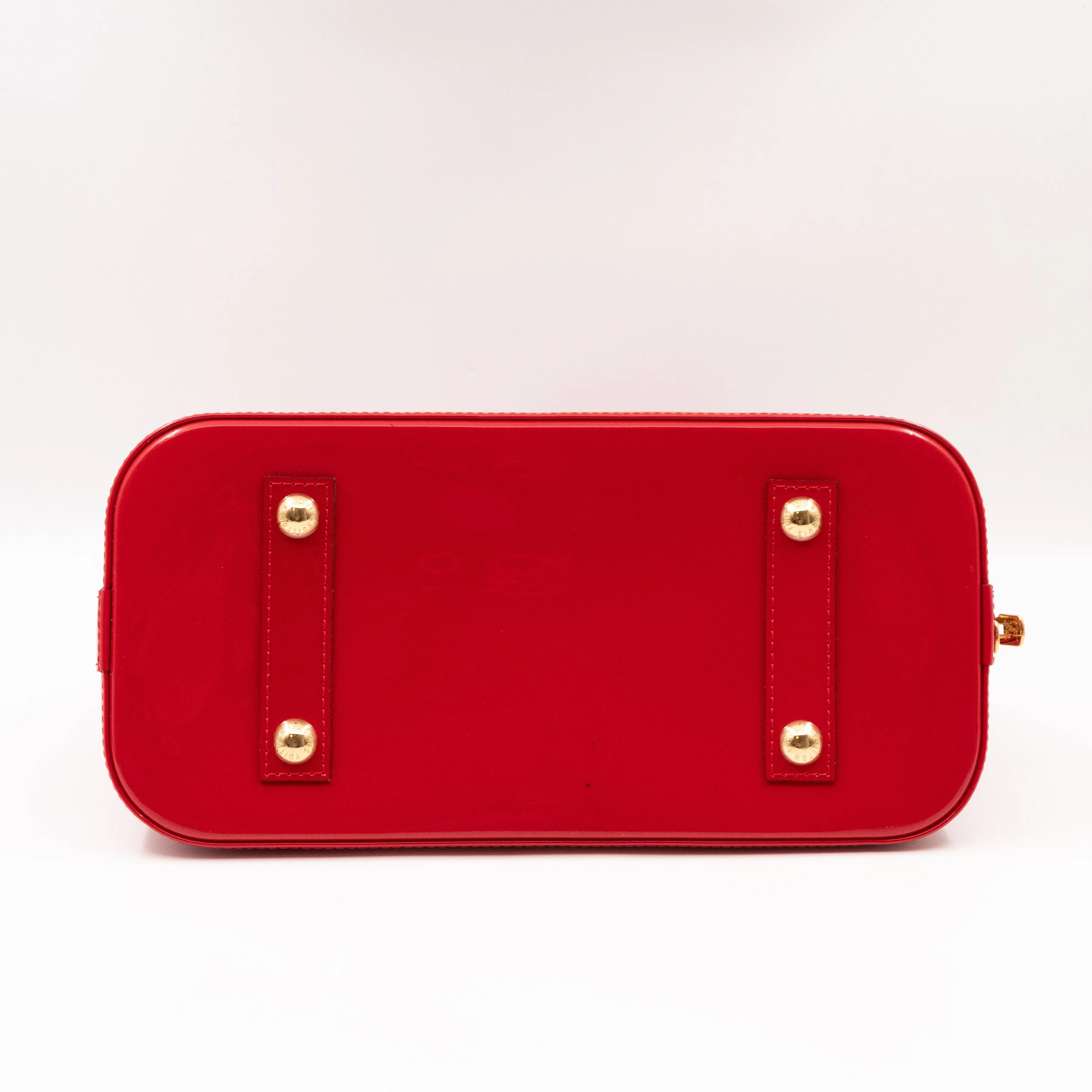 Alma PM Red Vernis Leather