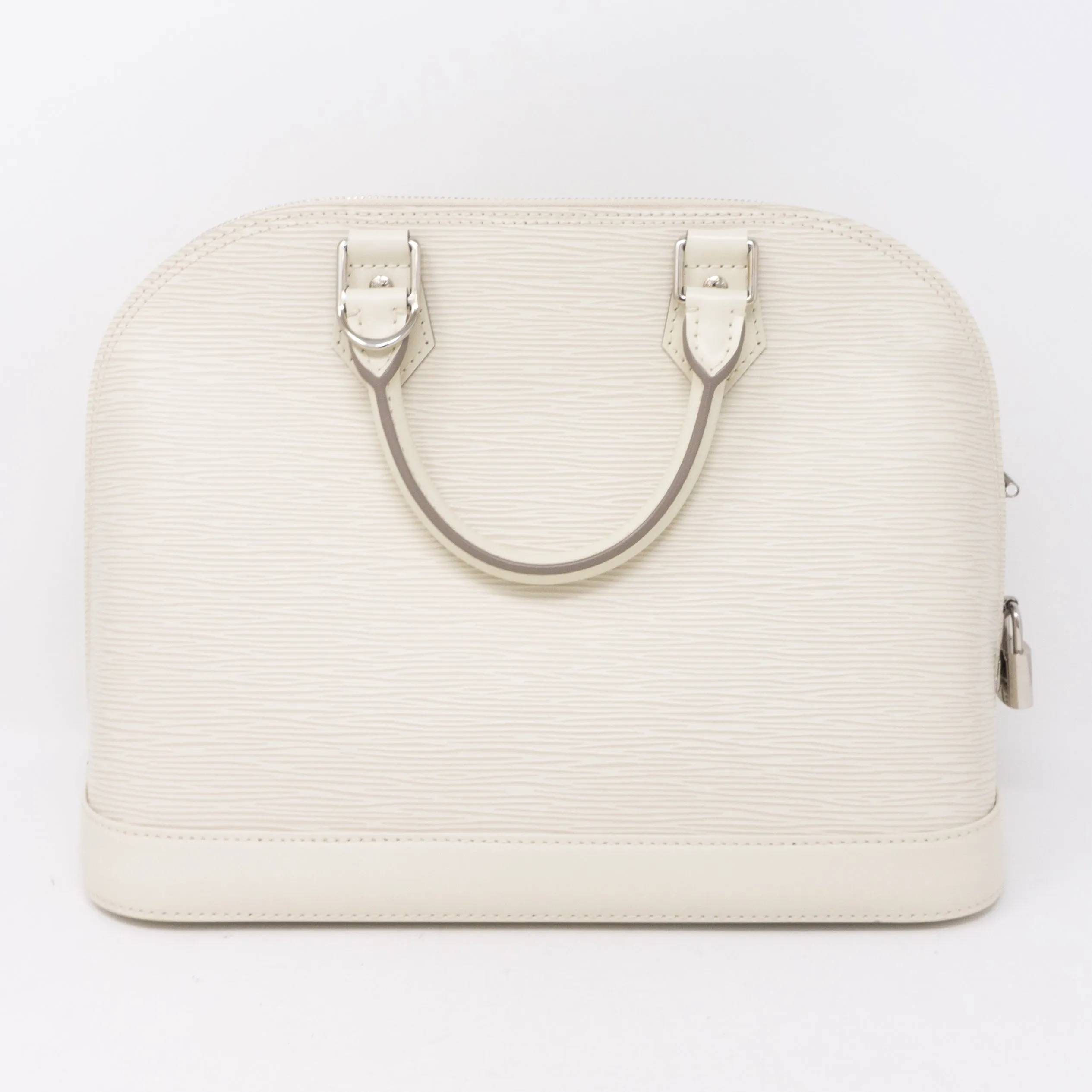 Alma PM White Epi Leather