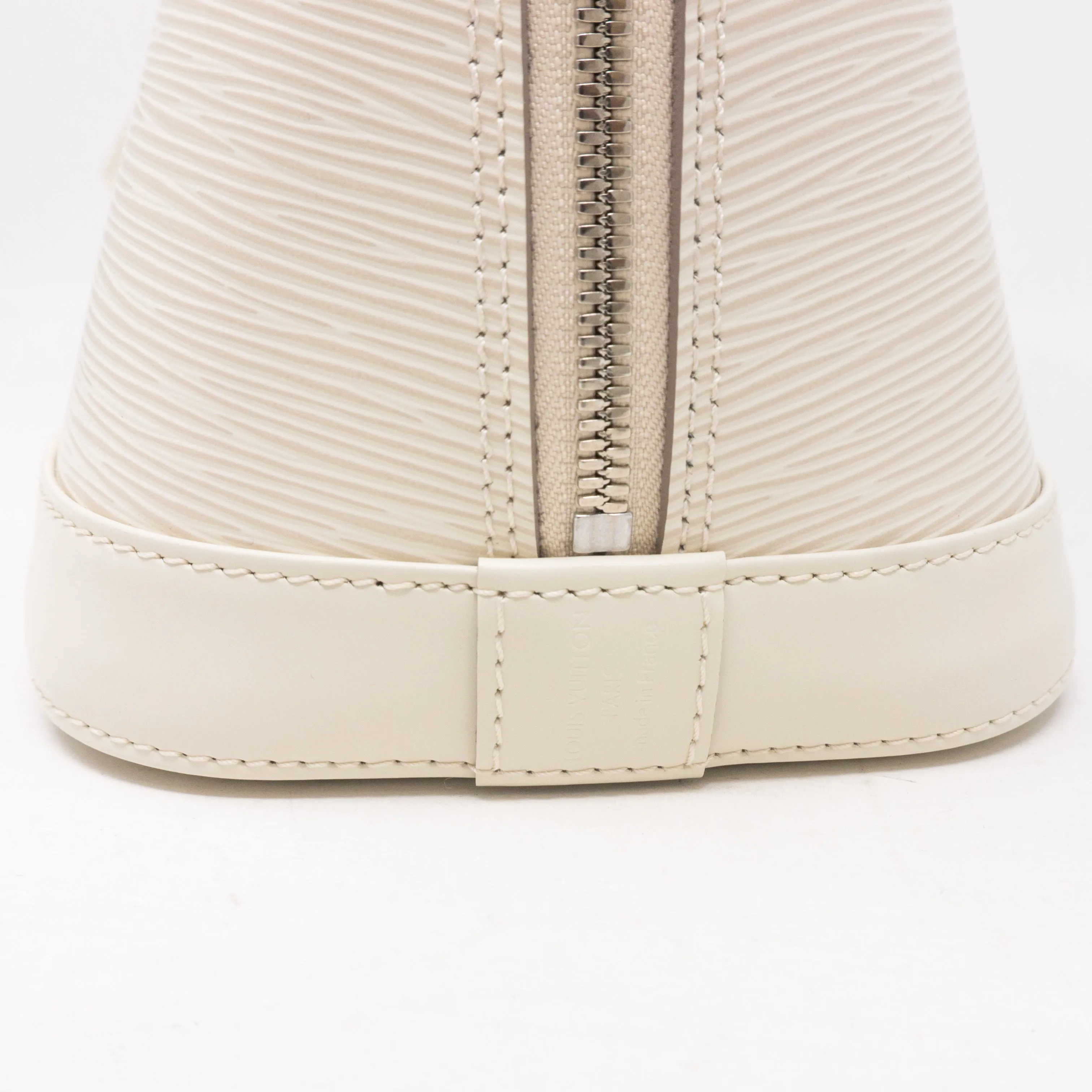 Alma PM White Epi Leather