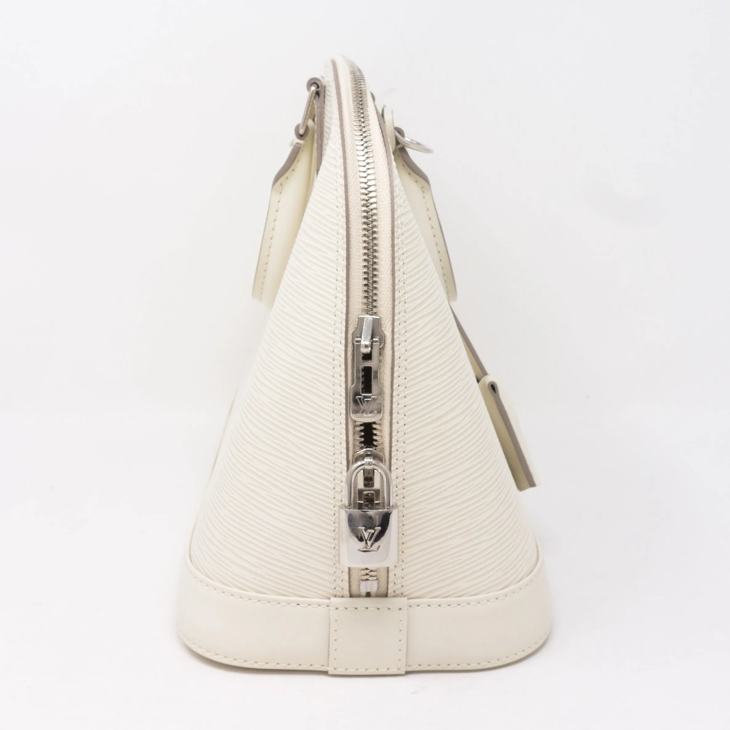 Alma PM White Epi Leather