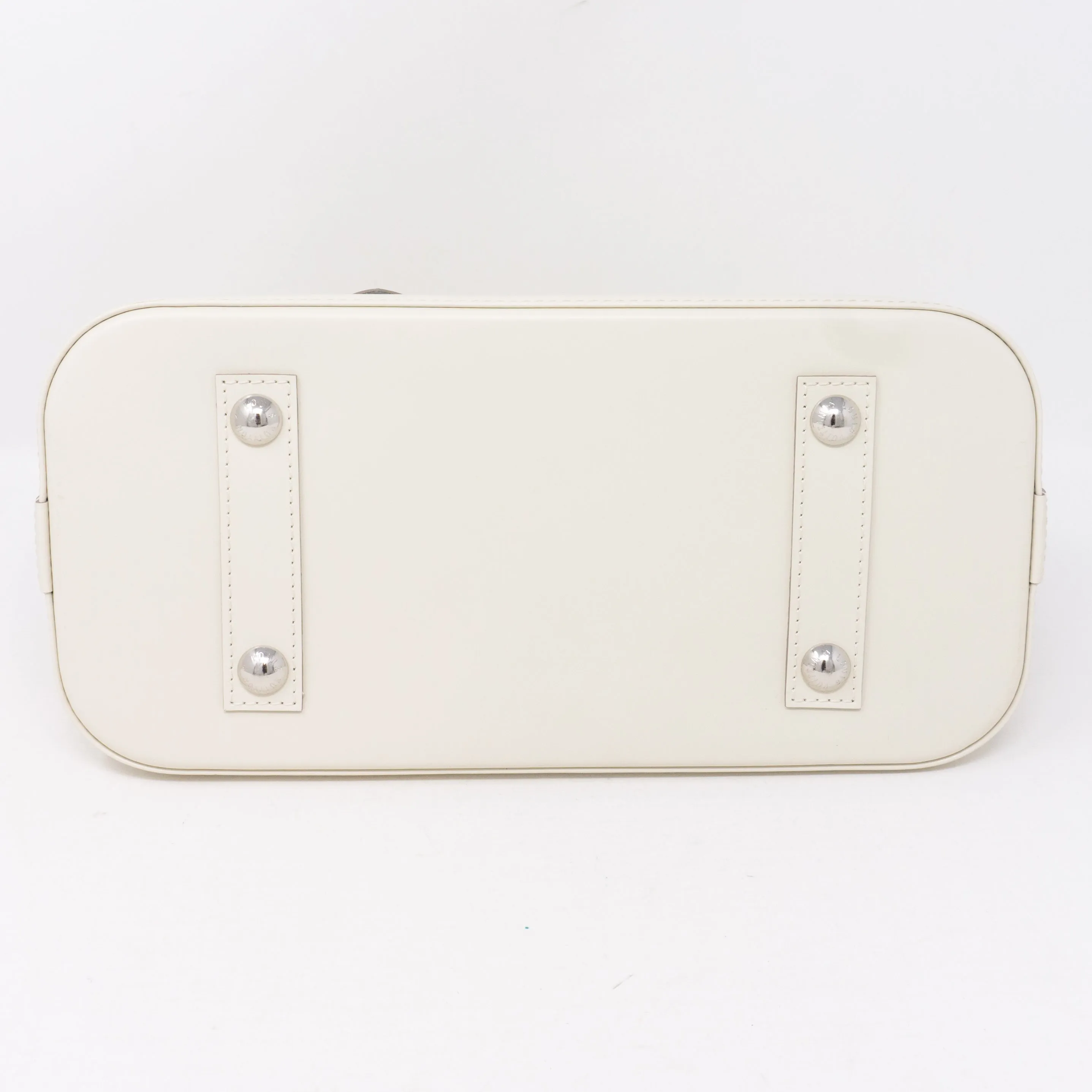Alma PM White Epi Leather