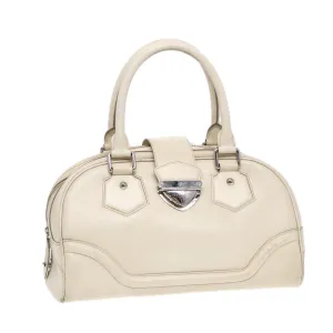 Artsy MM Handbag Cream Leather
