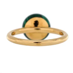 B Blossom Ring 18K Yellow Gold and 18K White Gold with Malachite and Diamonds