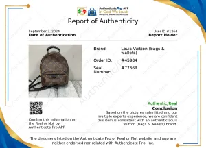 Backpack Luxury Designer By Louis Vuitton, Size: Small