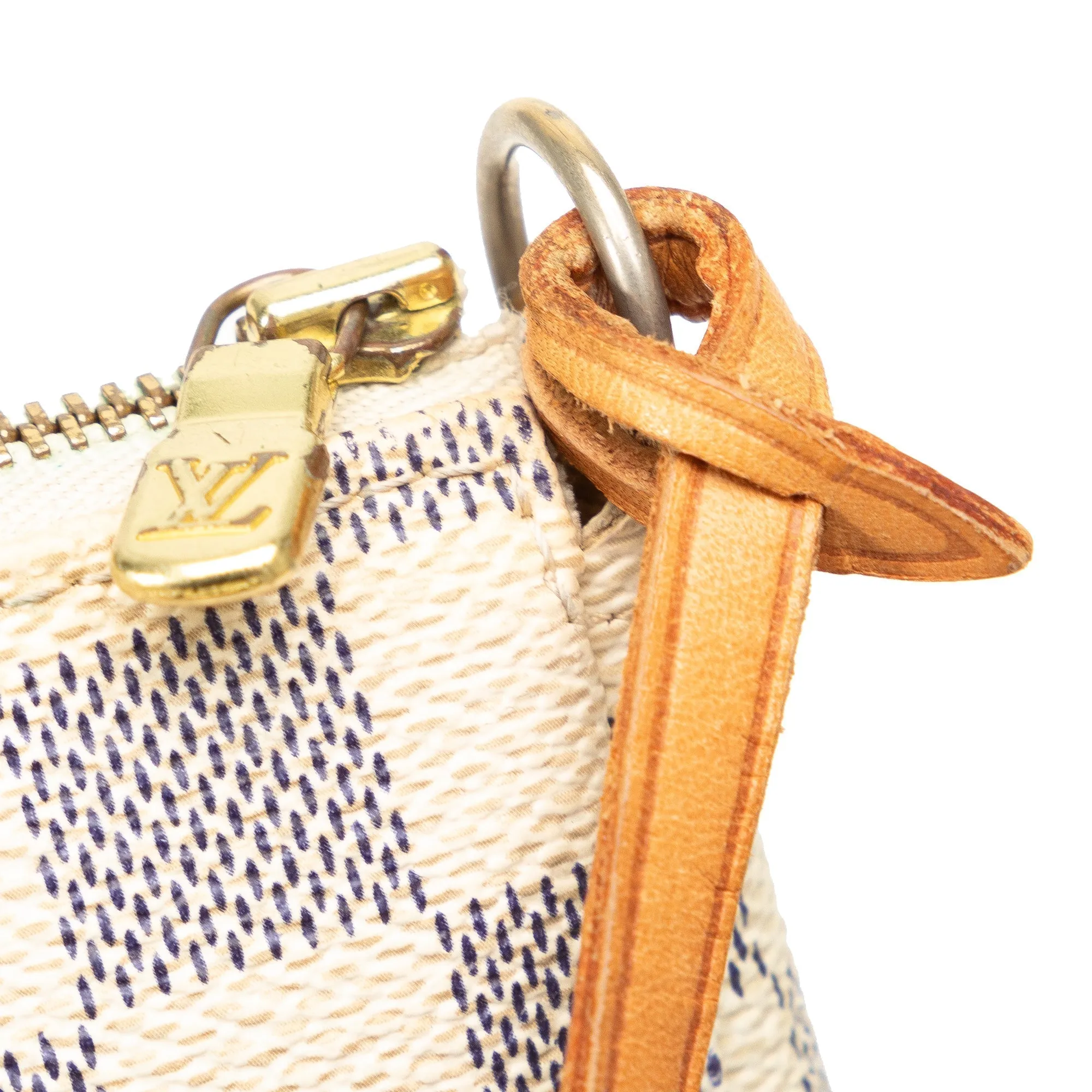 Beige Louis Vuitton Damier Azur Pochette Accessoires