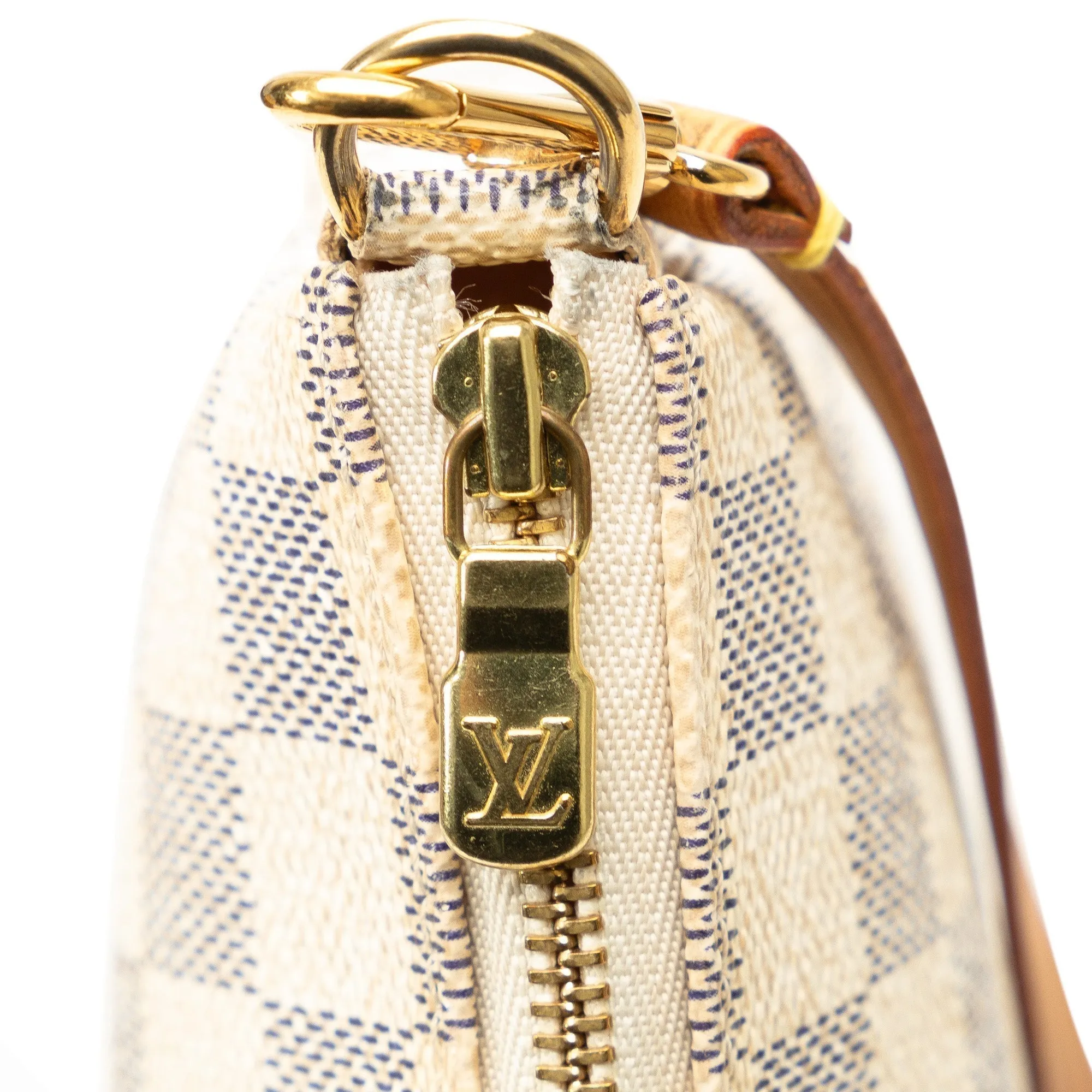 Beige Louis Vuitton Damier Azur Pochette Accessoires