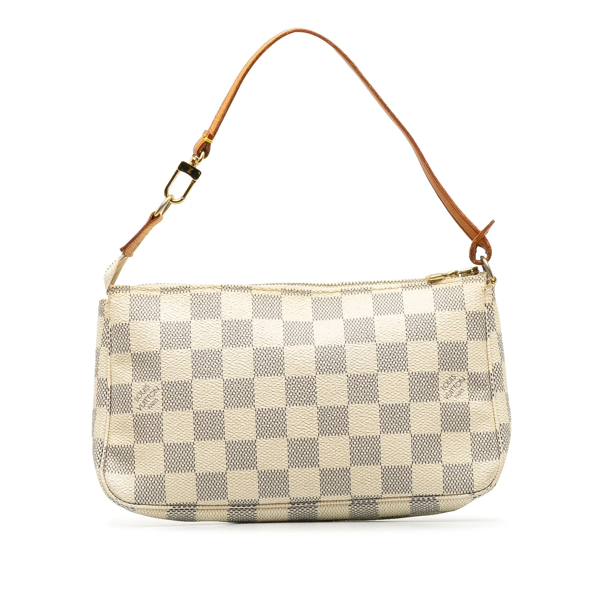 Beige Louis Vuitton Damier Azur Pochette Accessoires