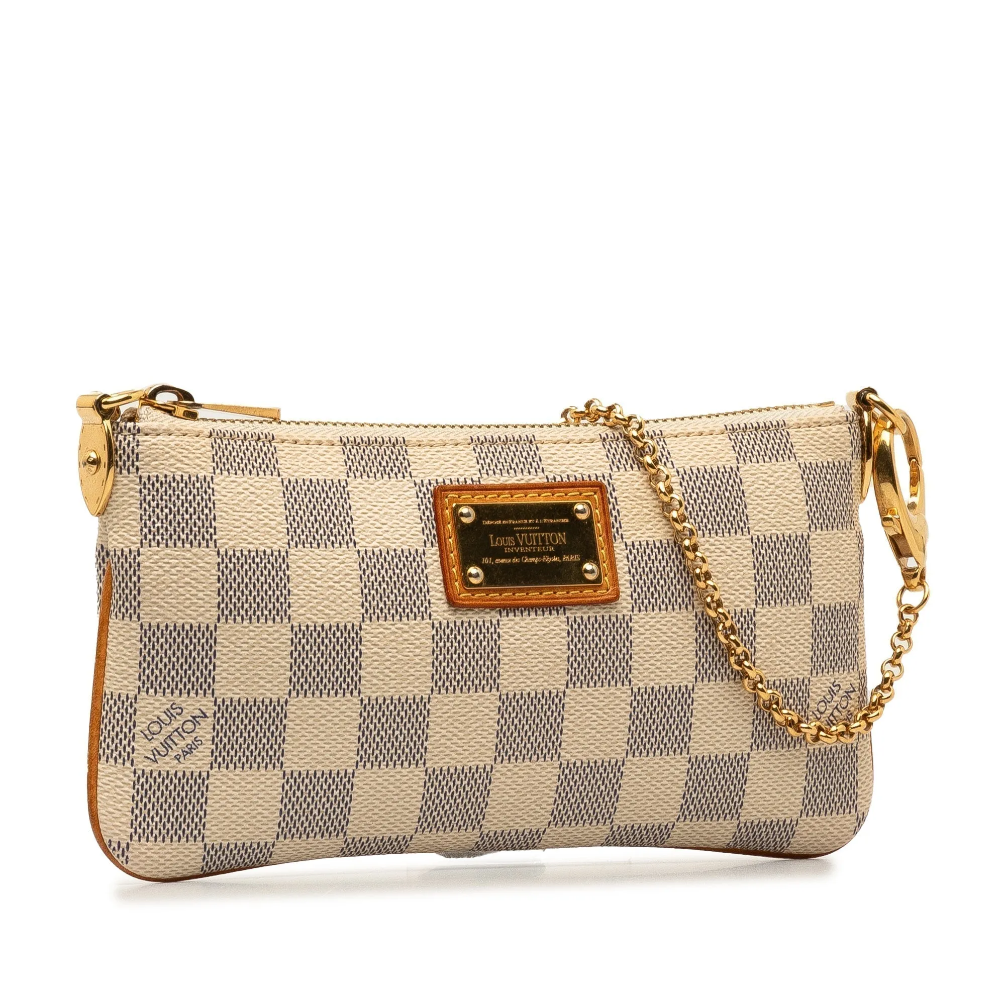 Beige Louis Vuitton Damier Azur Pochette Milla MM Shoulder Bag