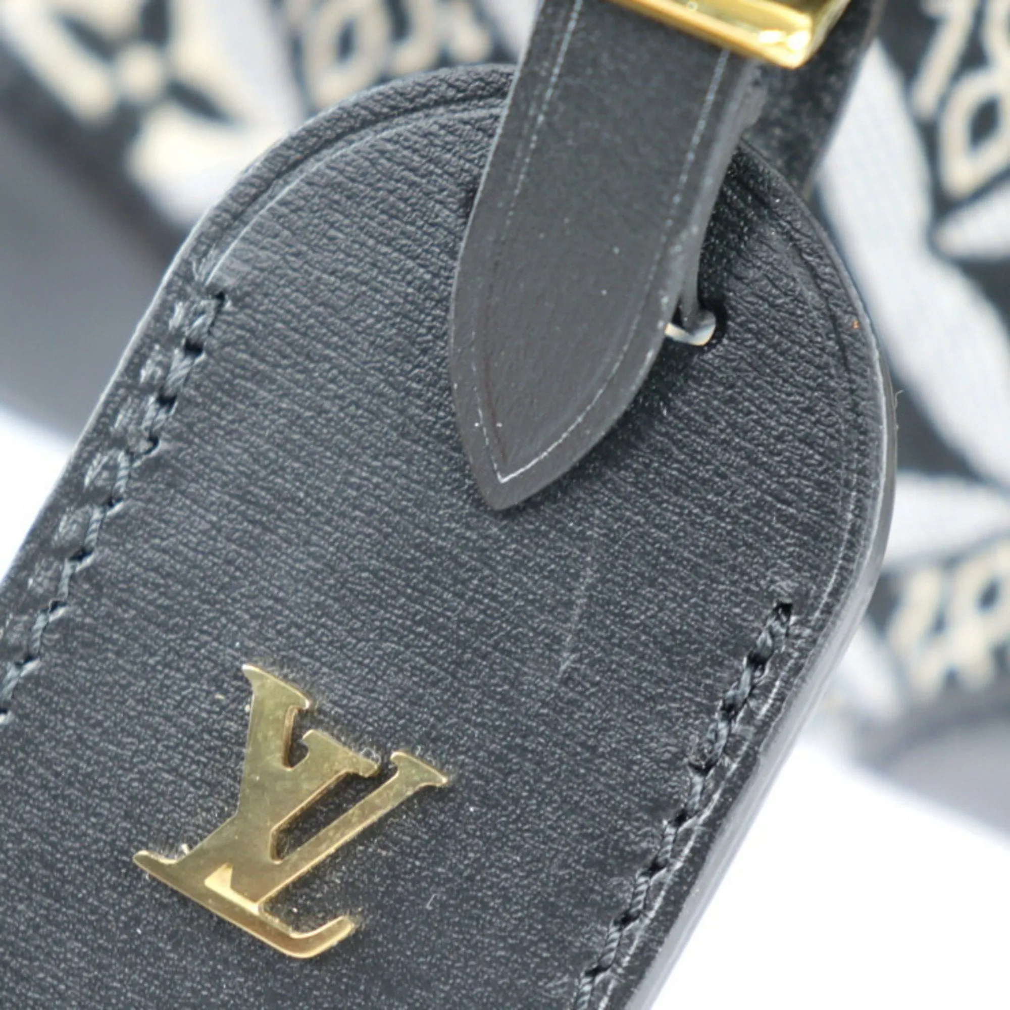 Black Canvas and Leather Handbag by Louis Vuitton
