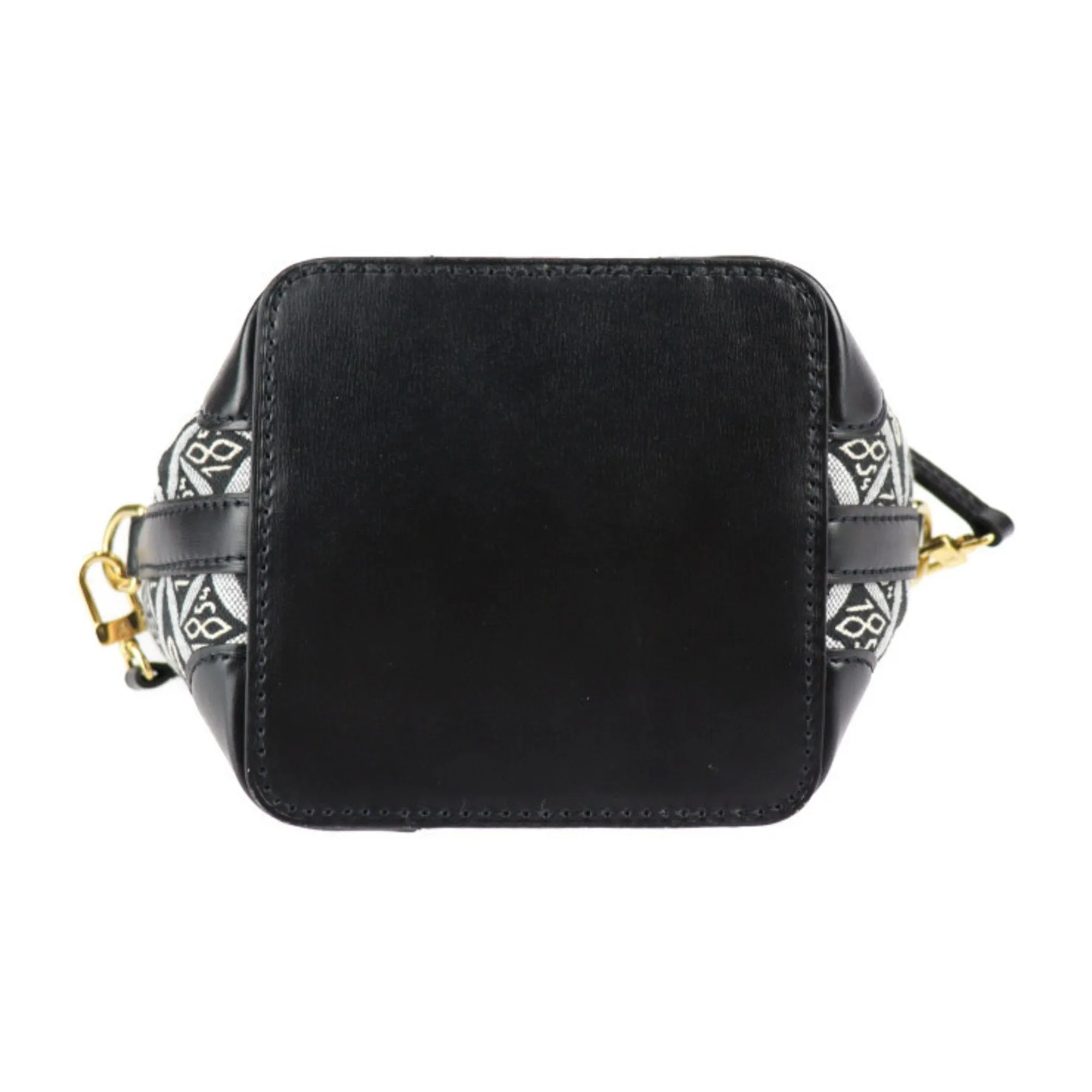 Black Canvas and Leather Handbag by Louis Vuitton