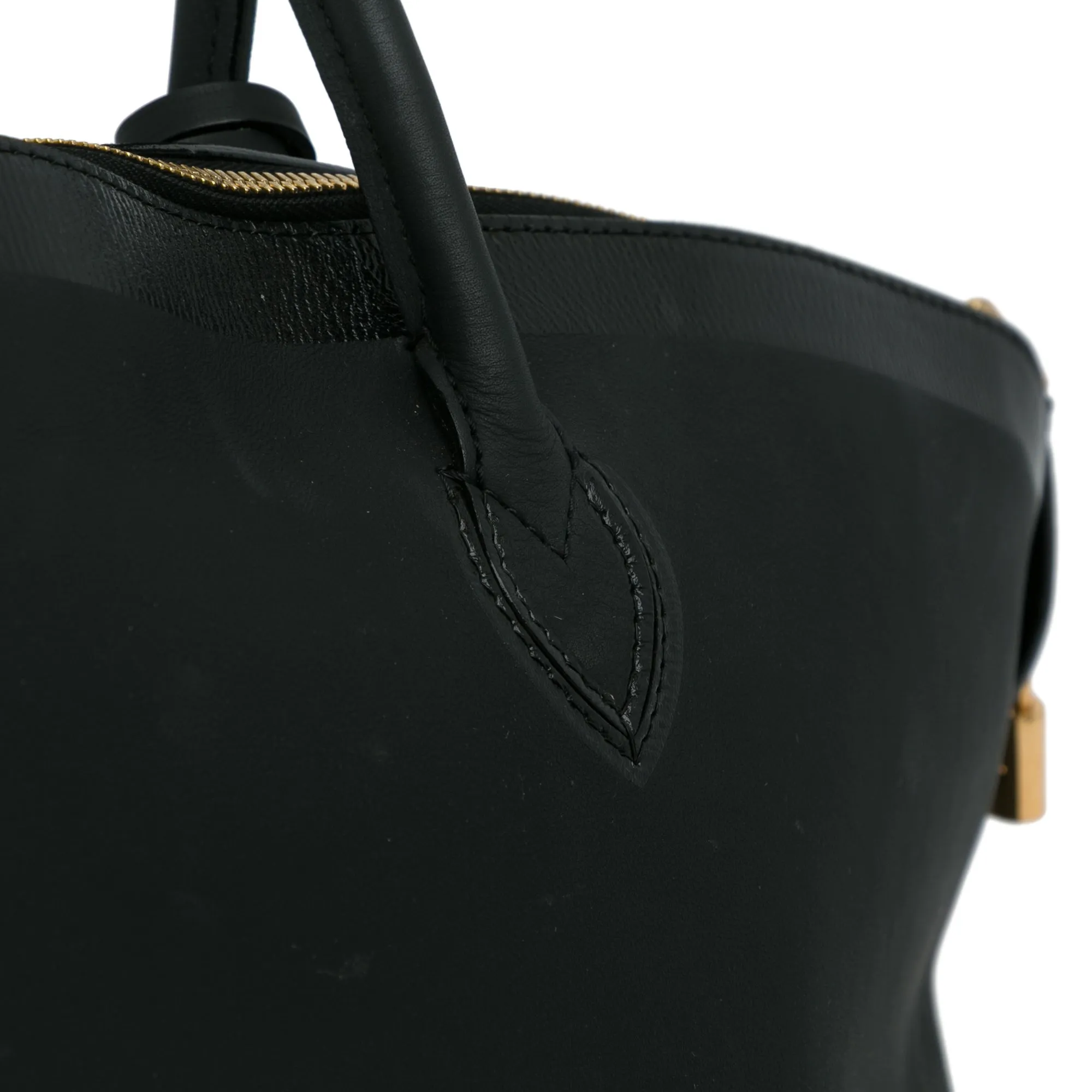 Black Louis Vuitton Cuir Obsession Lockit East-West HandBag