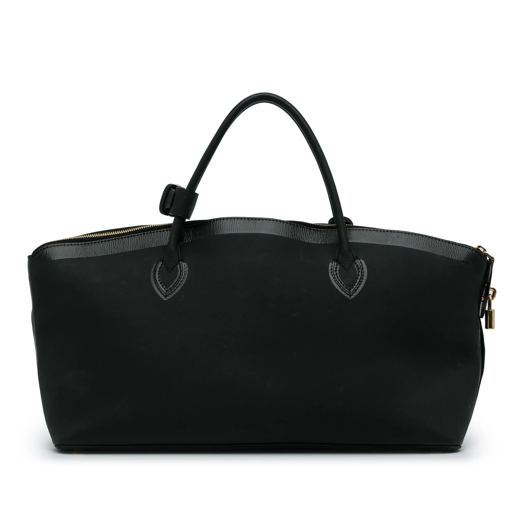 Black Louis Vuitton Cuir Obsession Lockit East-West HandBag