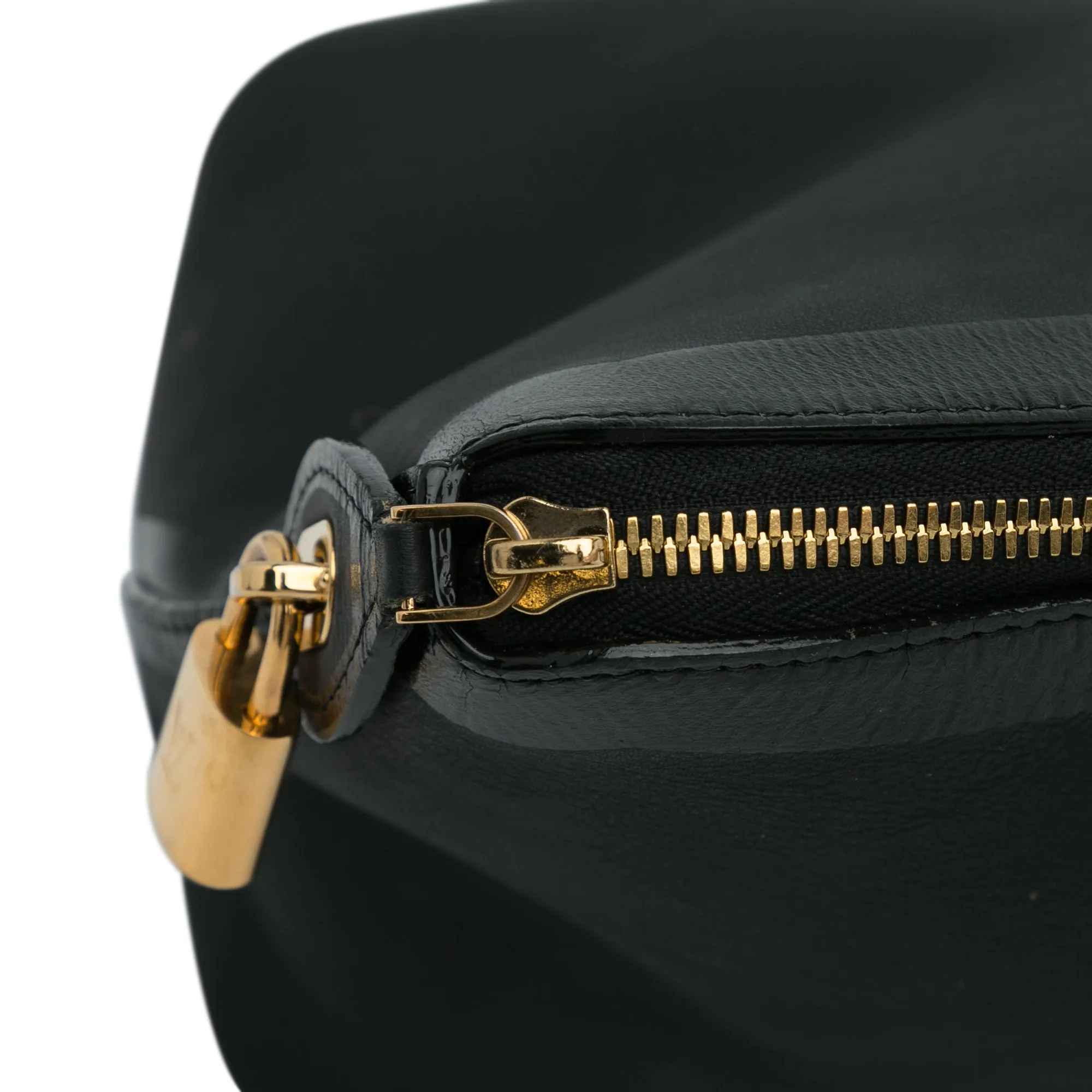 Black Louis Vuitton Cuir Obsession Lockit East-West HandBag