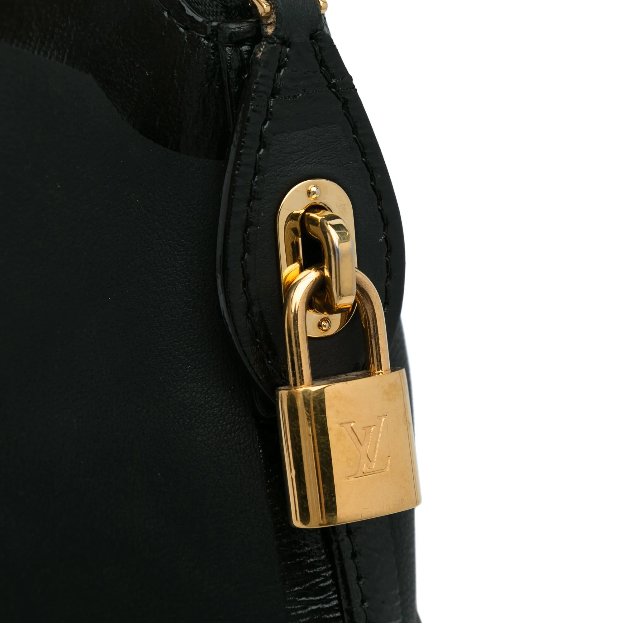 Black Louis Vuitton Cuir Obsession Lockit East-West HandBag