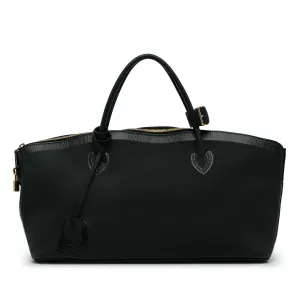 Black Louis Vuitton Cuir Obsession Lockit East-West HandBag