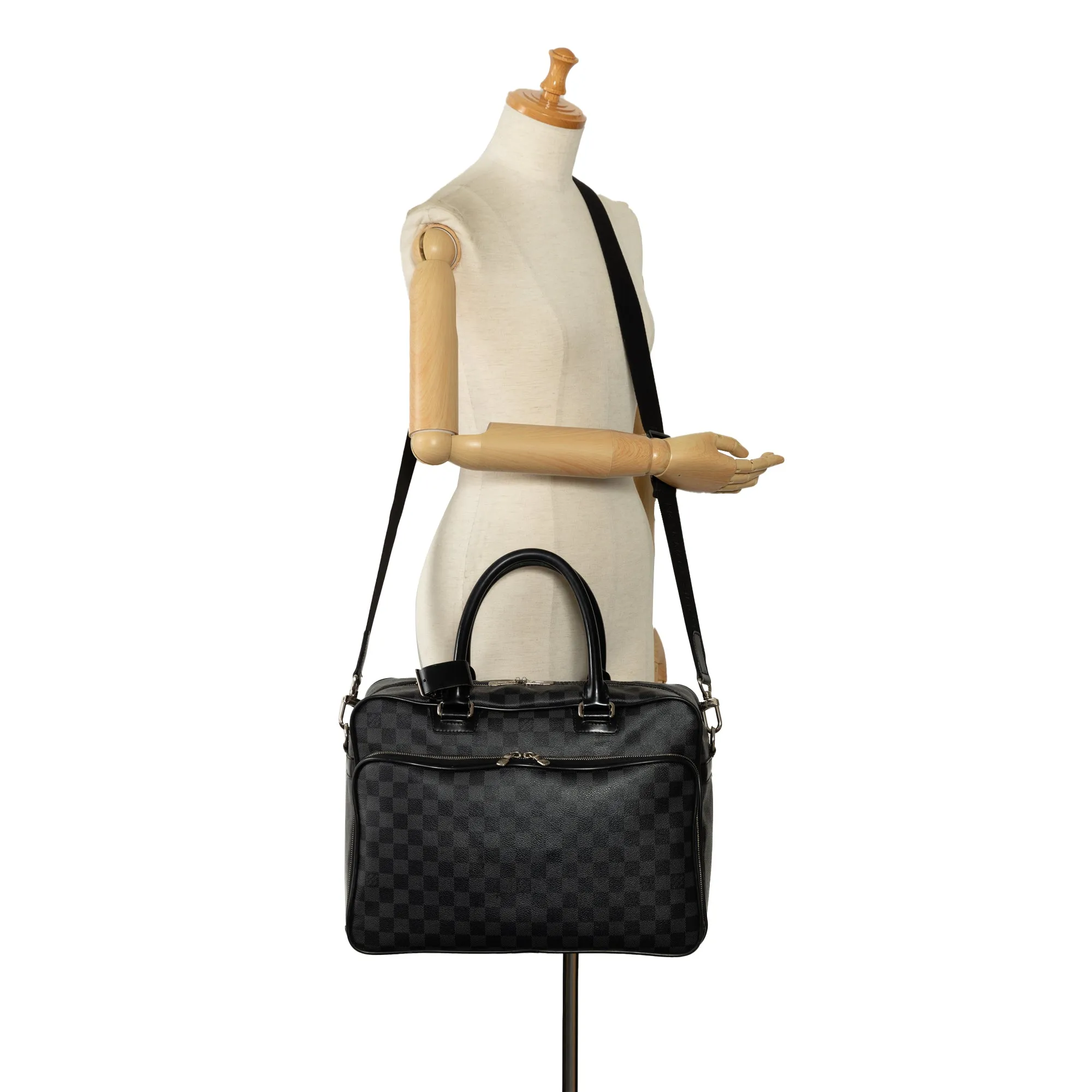 Black Louis Vuitton Damier Graphite Icare Business Bag