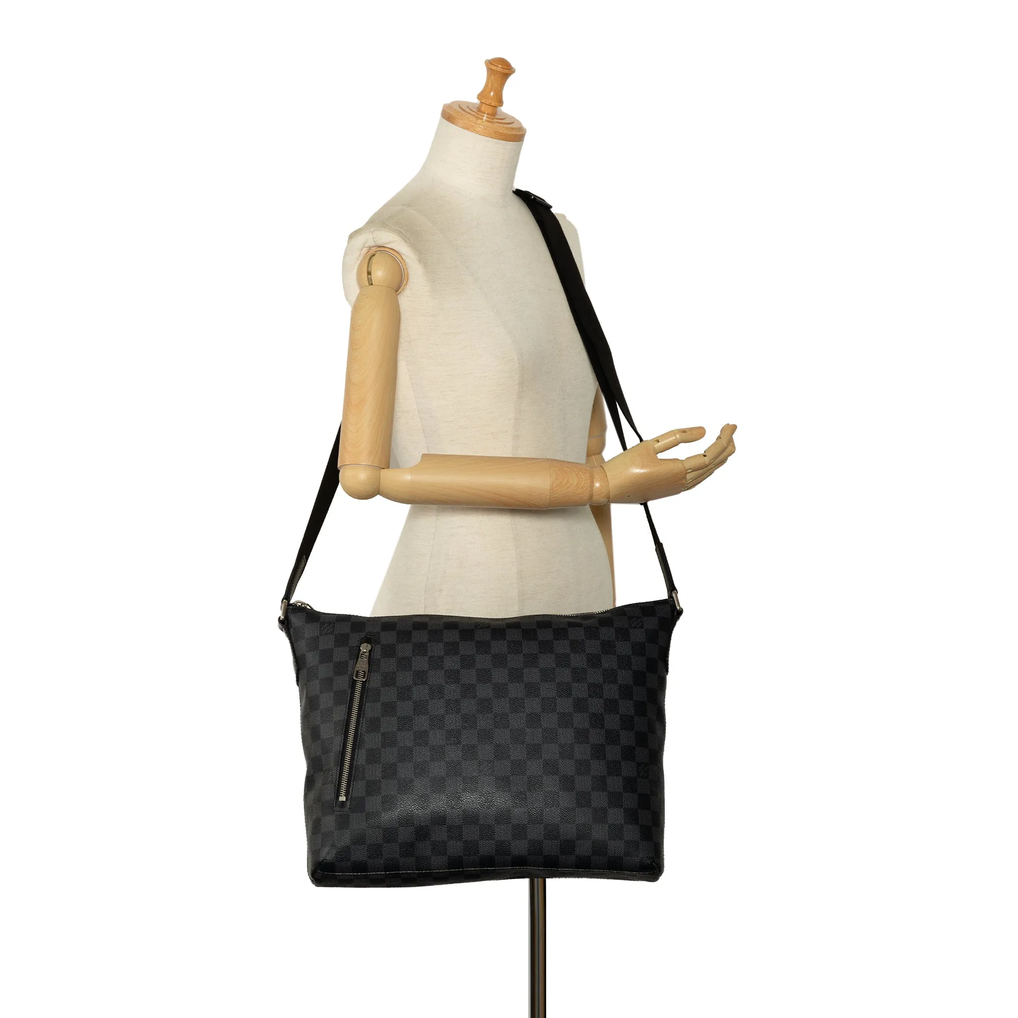 Black Louis Vuitton Damier Graphite Mick MM Crossbody Bag