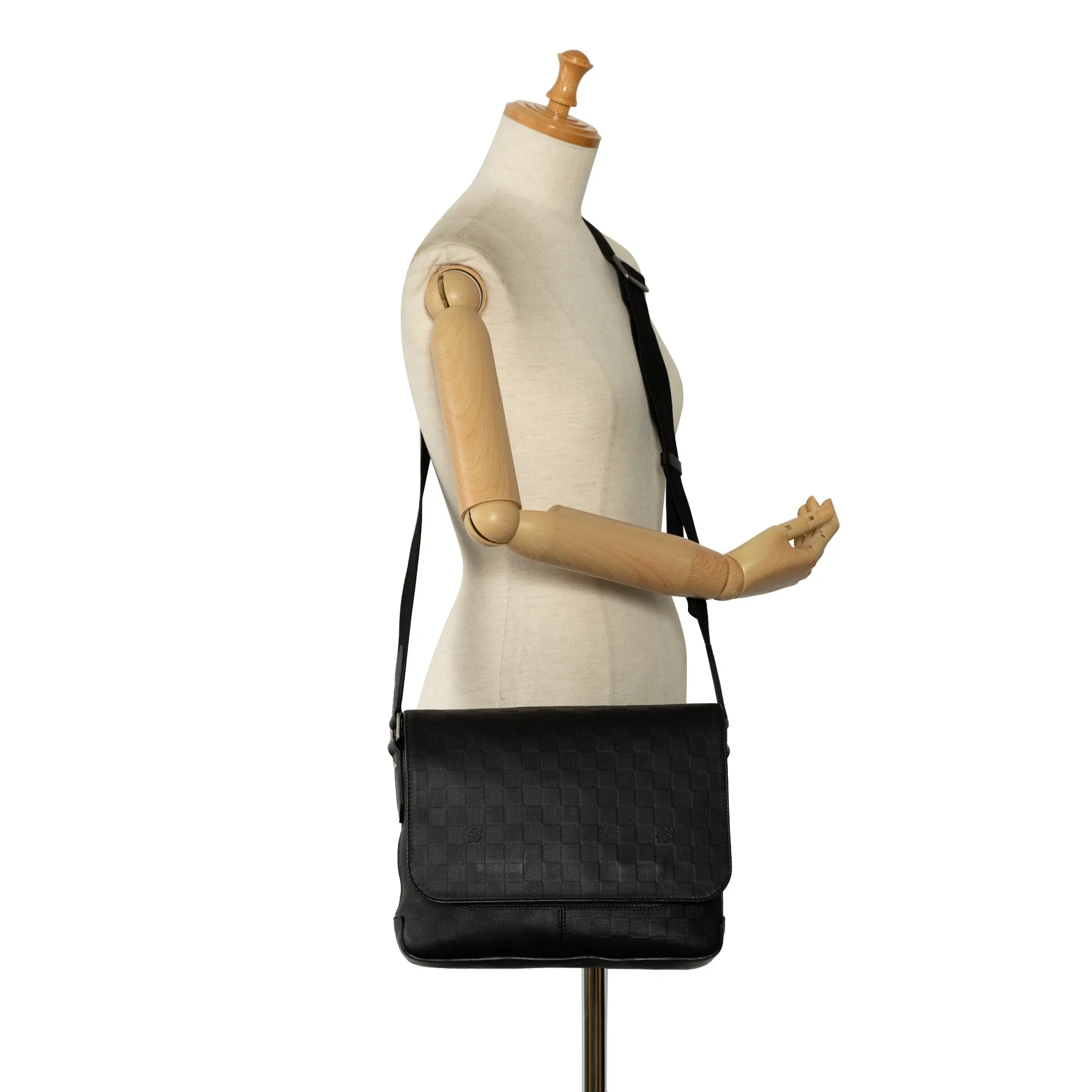 Black Louis Vuitton Damier Infini District PM Crossbody Bag