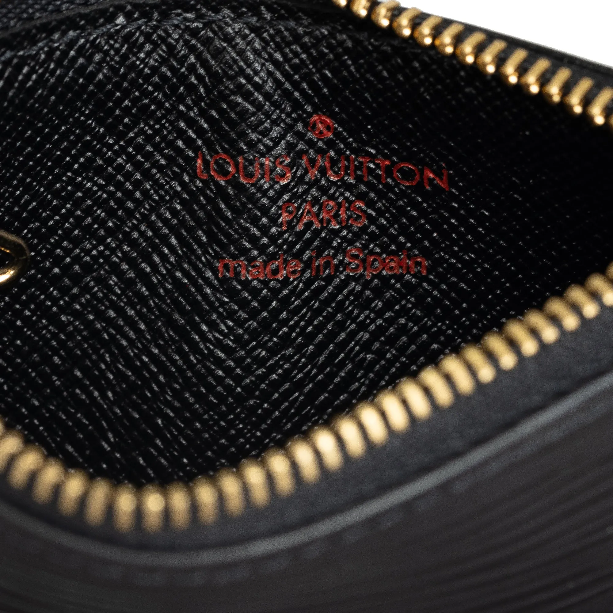Black Louis Vuitton Epi Pochette Cles Coin Pouch